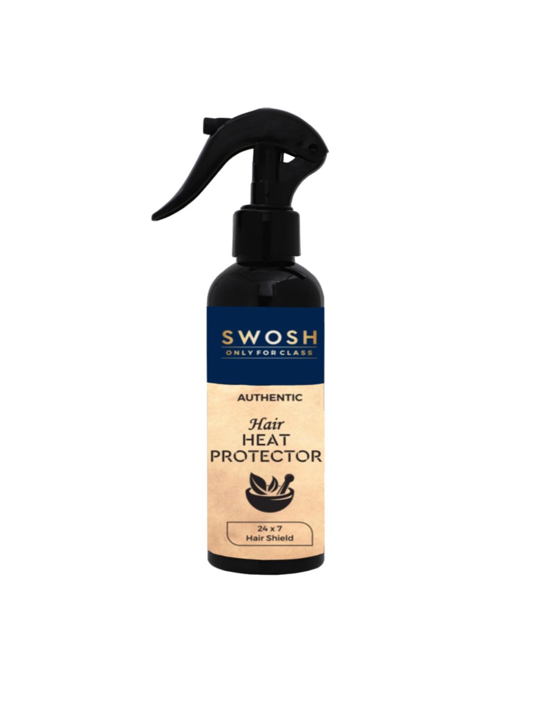 

SWOSH Authentic Hair Heat Protector Spray With Keratin & Argan Oil 200 ml, Black