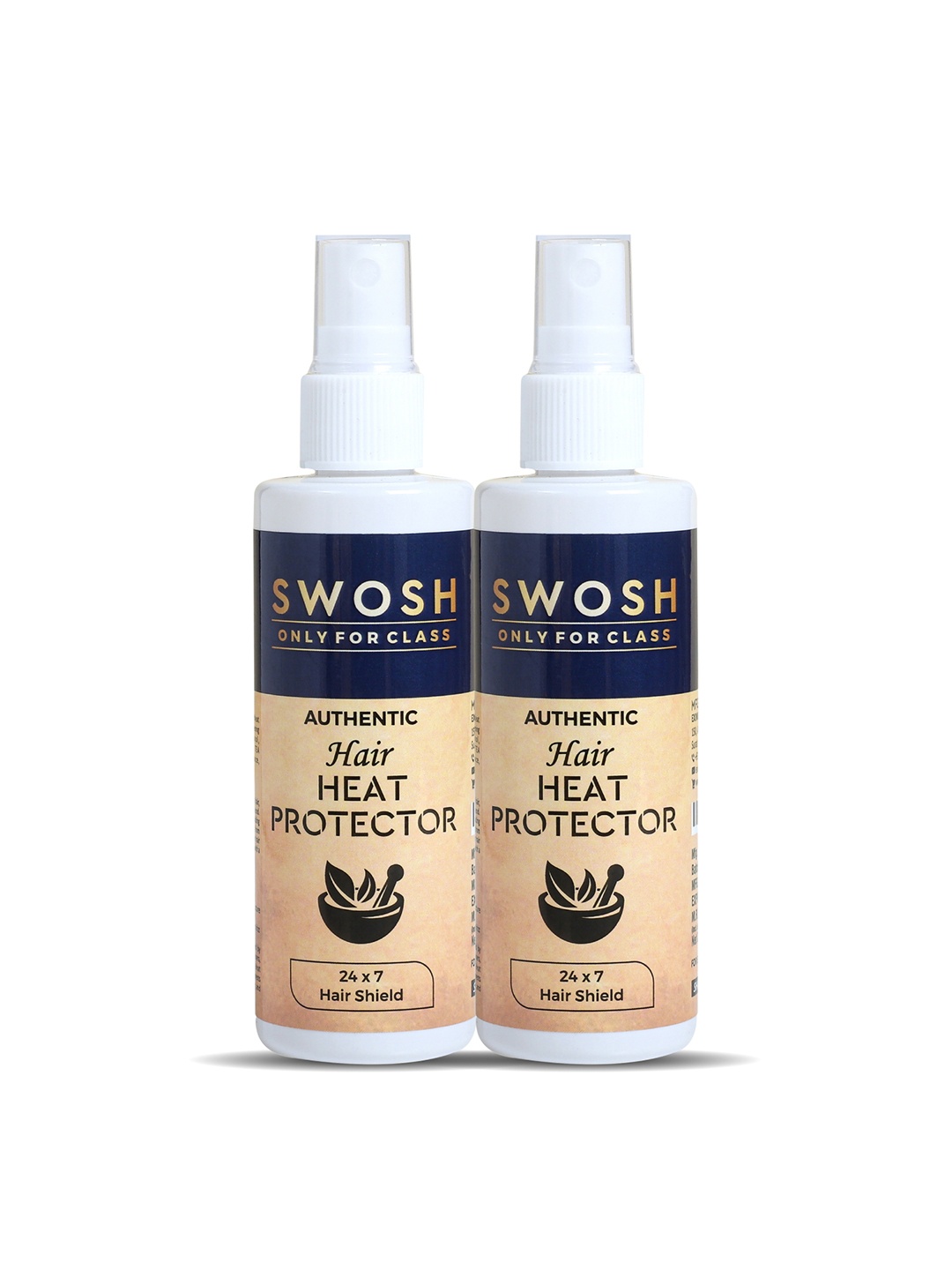 

SWOSH Authentic Set Of 2 Hair Heat Protector Spray With Keratin & Argan Oil - 100 ml Each, White