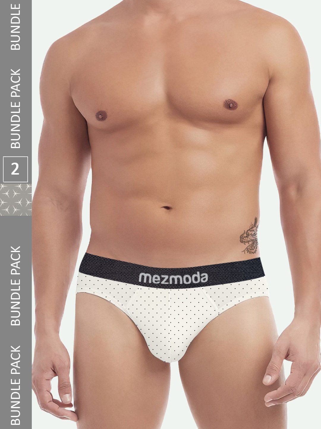 

mezmoda Men Pack Of 2 Printed Basic Briefs, Multi