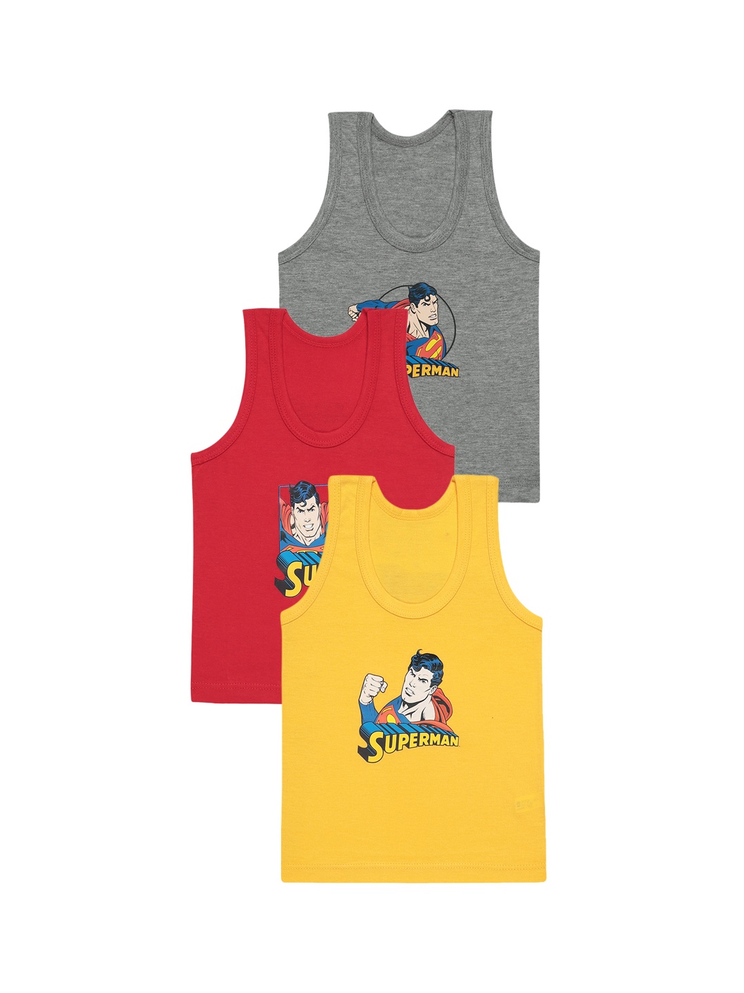 

Bodycare Kids Boys Pack Of 3 Assorted Pure Cotton Innerwear Vests