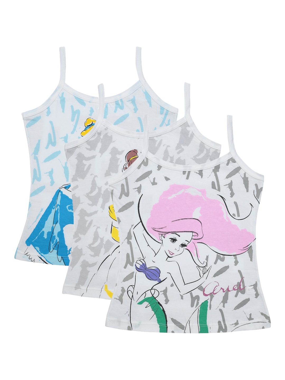 

Bodycare Kids Girls Pack Of 3 Printed Innerwear Vests, White