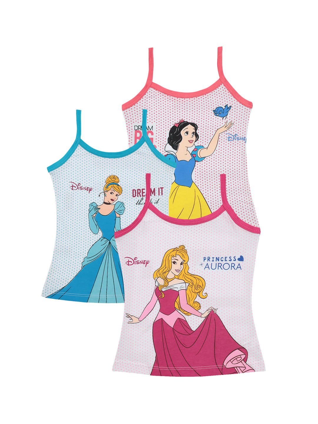 

Bodycare Kids Girls Pack Of 3 Printed Cotton Innerwear Vests, Assorted