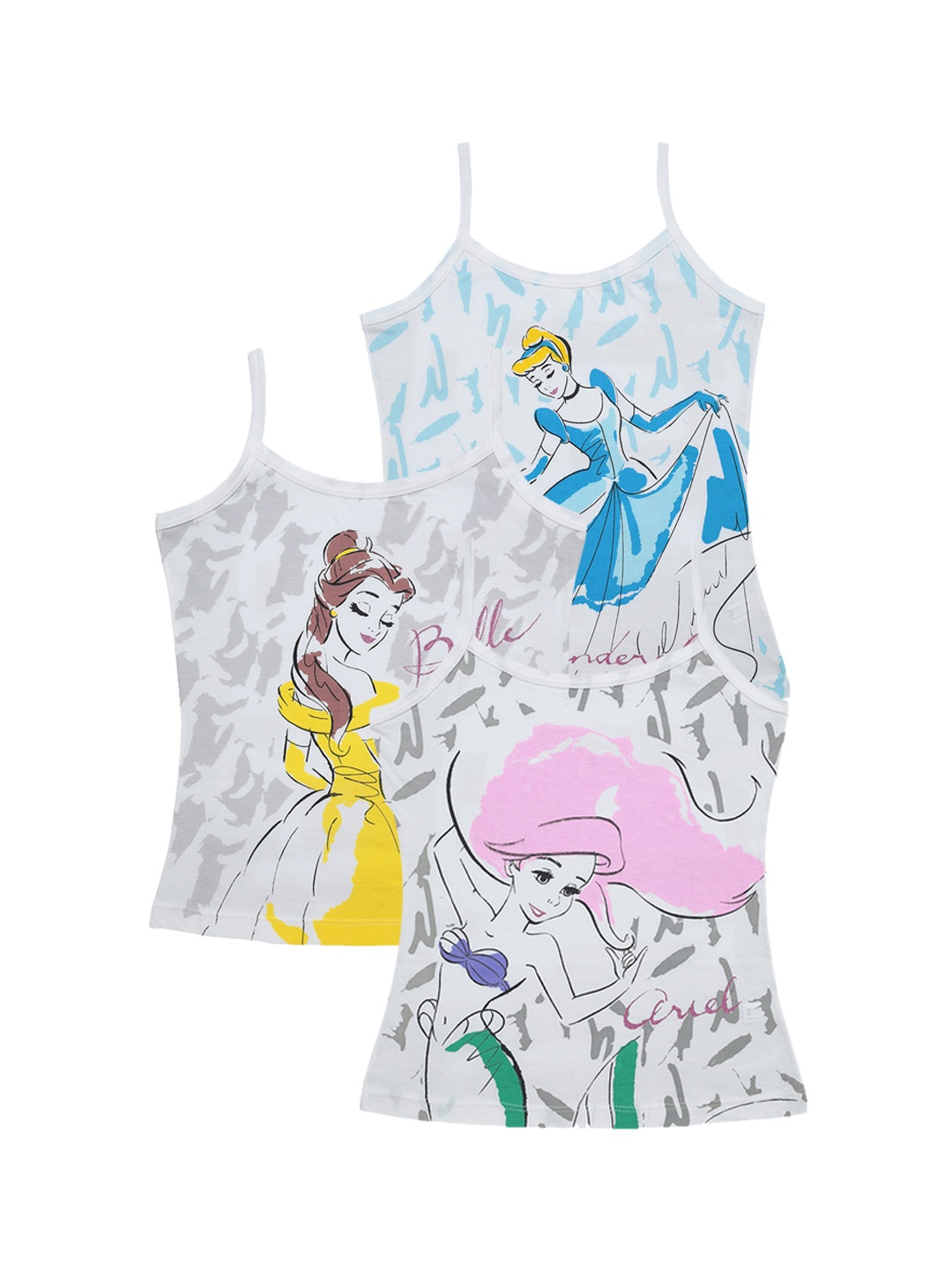 

Bodycare Kids Girls Pack Of 3 Printed Pure Cotton Innerwear Vests, White