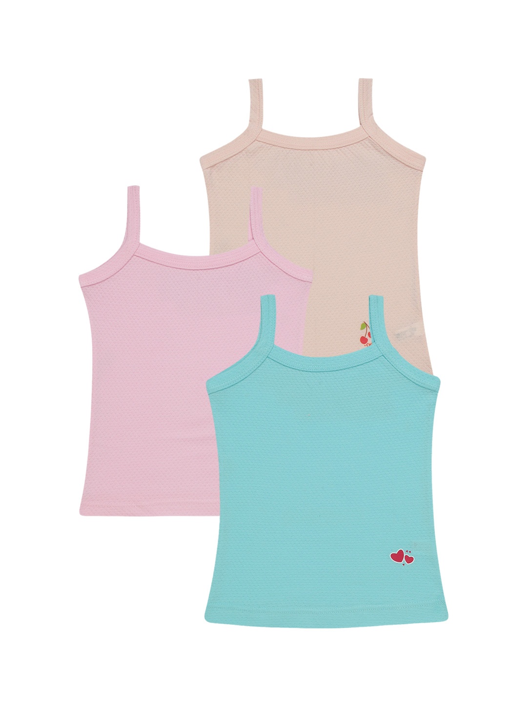 

Bodycare Kids Girls Pack of 3 Pure Cotton Innerwear Vests, Assorted
