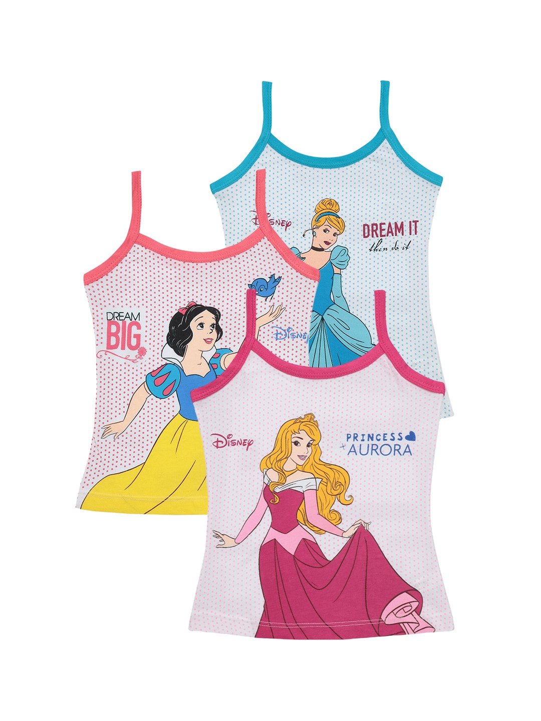 

Bodycare Kids Girls Pack Of 3 Pure Cotton Innerwear Vests, Assorted