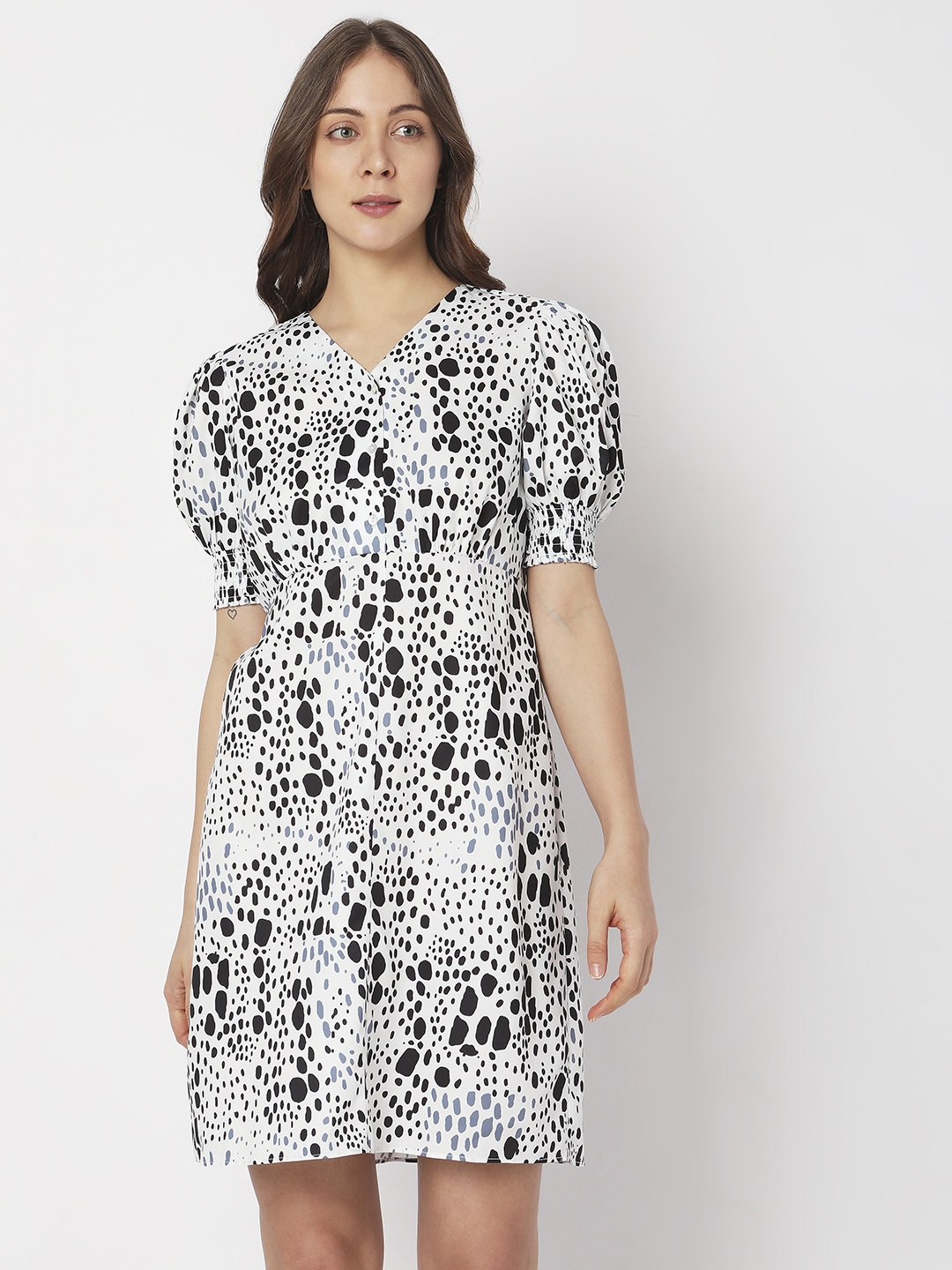 

Vero Moda Animal Printed Sheath Dress, White