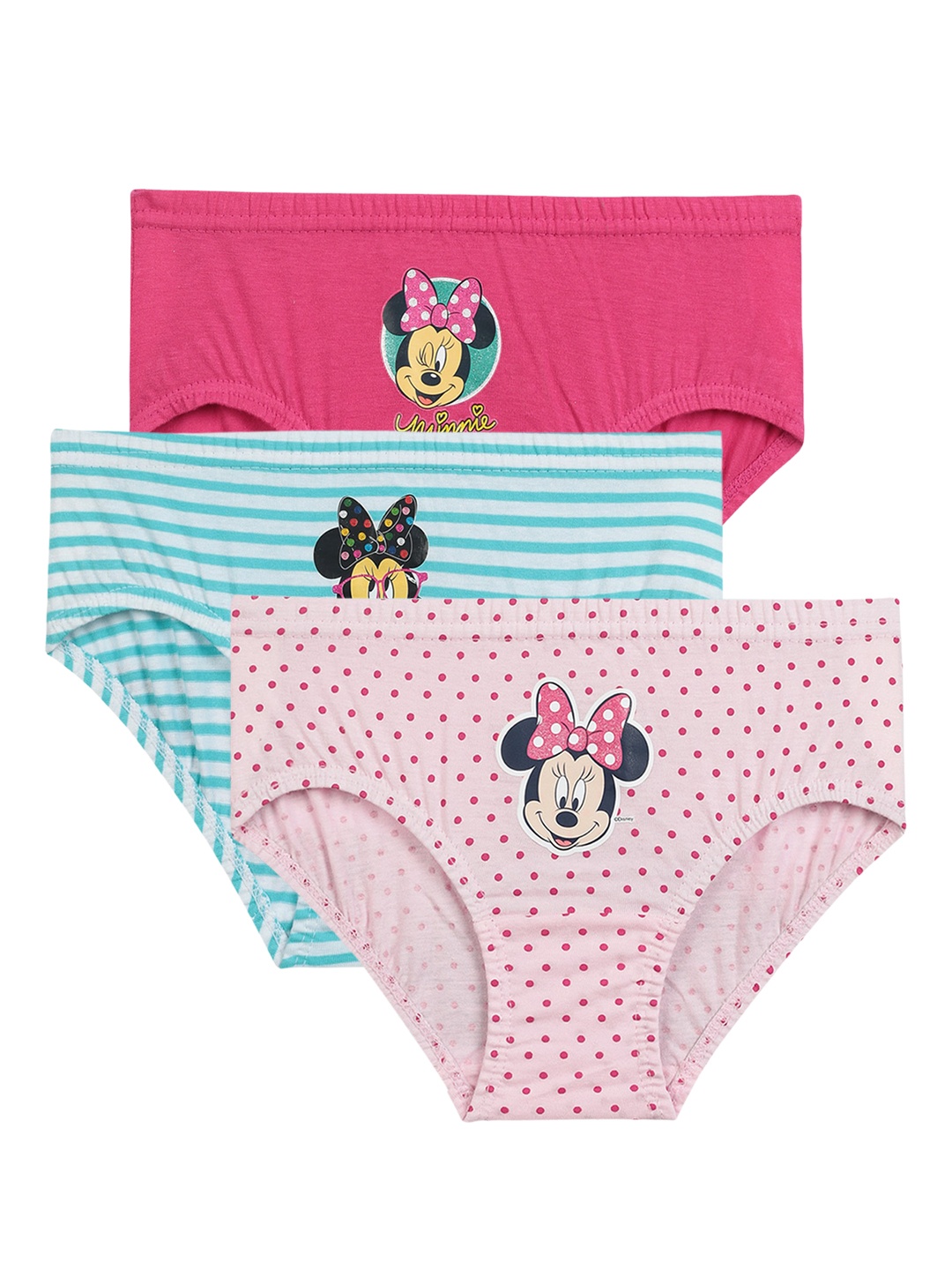 

Bodycare Kids Girls Pack Of 3 Assorted Minnie & Friends Printed Hipster Briefs