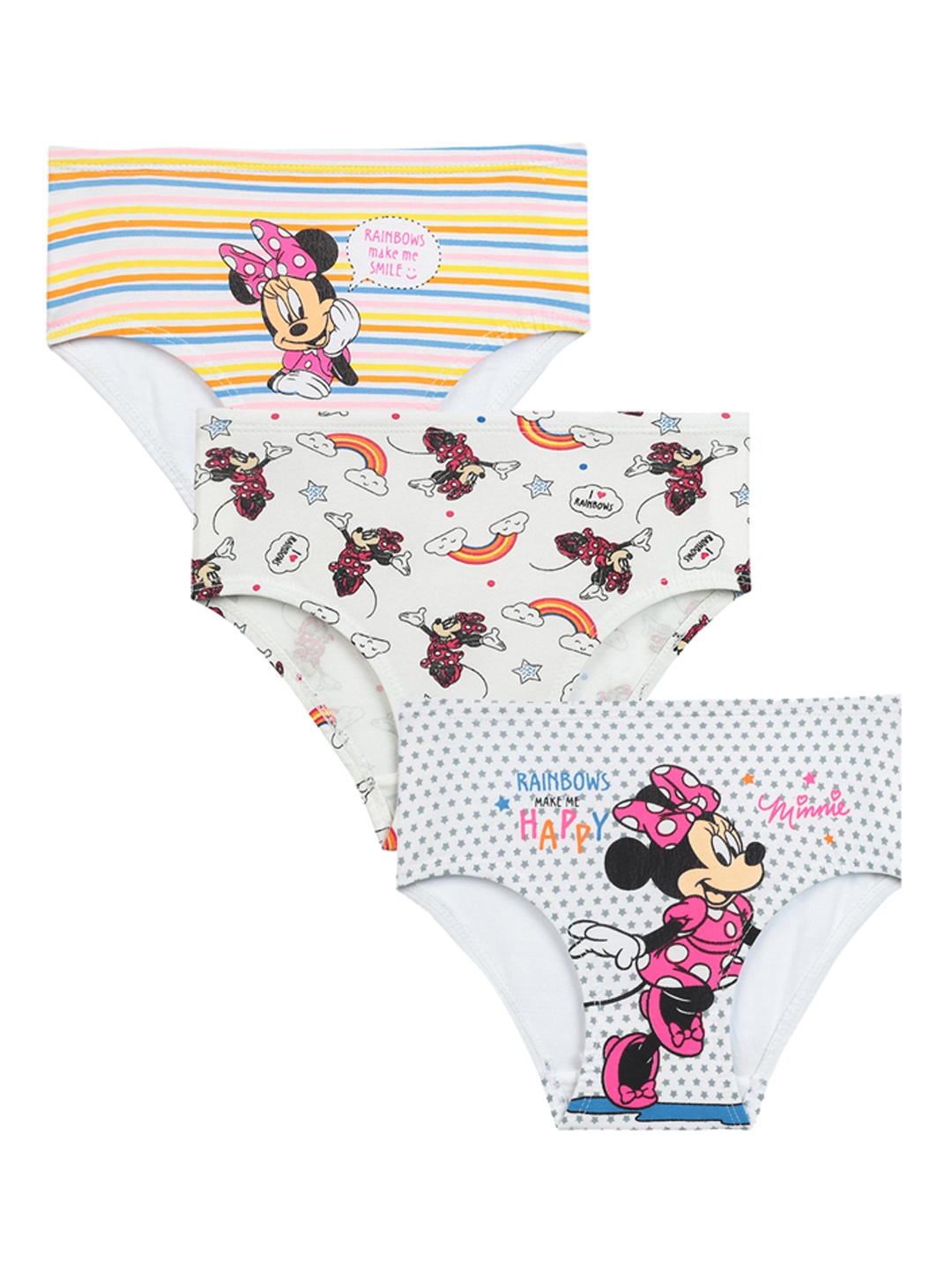

Bodycare Kids Girls Pack Of 3 Assorted Pure Cotton Hipster Briefs