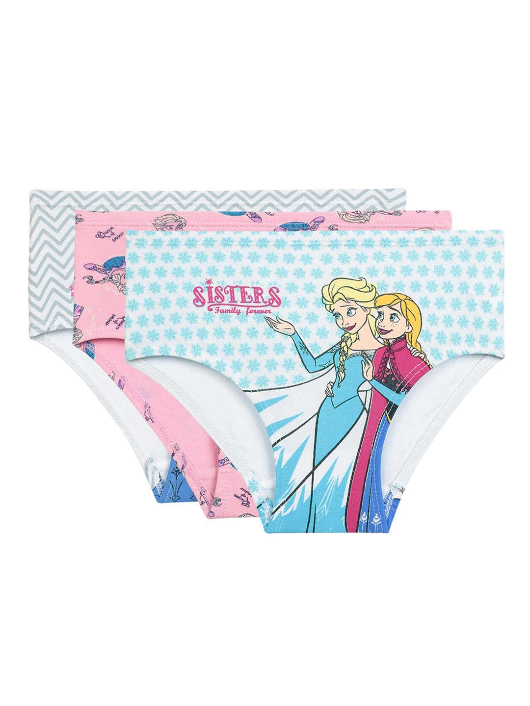 

Bodycare Kids Girls Pack Of 3 Assorted Cotton Basic Briefs