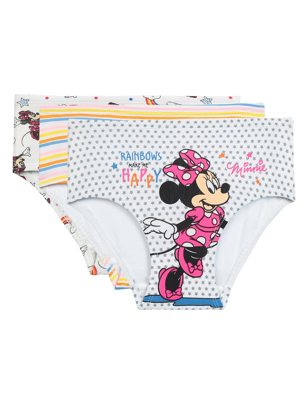 

Bodycare Kids Girls Pack Of 3 Minnie & Friends Cotton Hipster Briefs KIA7286-PK005, Assorted