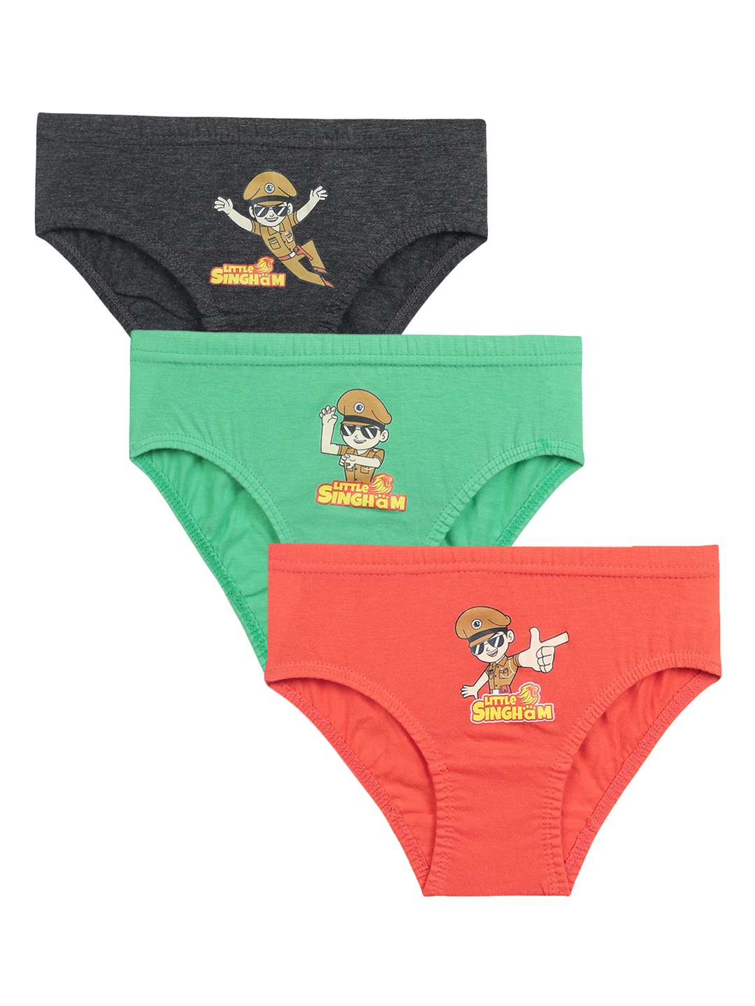 Bodycare Kids Boys Pack Of 3 Assorted Cotton Basic Briefs