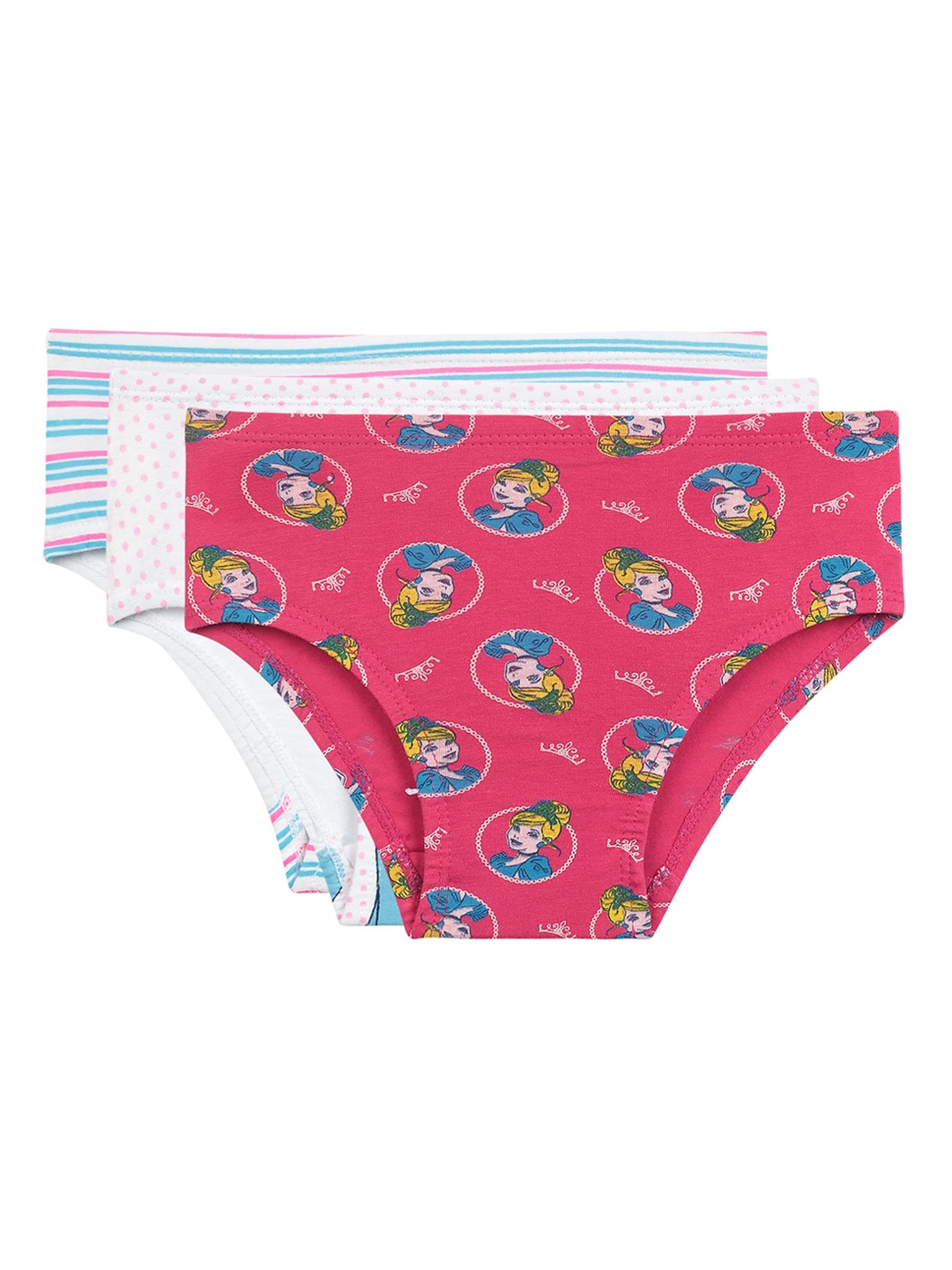 

Bodycare Kids Girls Pack Of 3 Assorted Pure Cotton Hipster Briefs