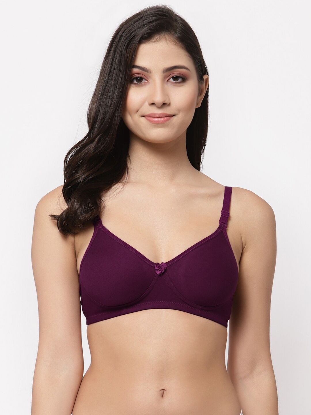 

Docare Lightly Padded Seamless Cotton T-Shirt Bra, Purple