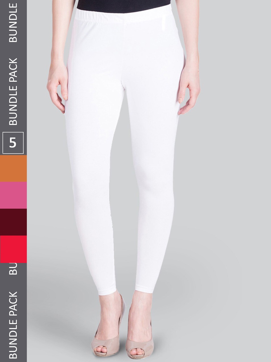 

LYRA Pack of 5 Ankle-Length Leggings, Pink