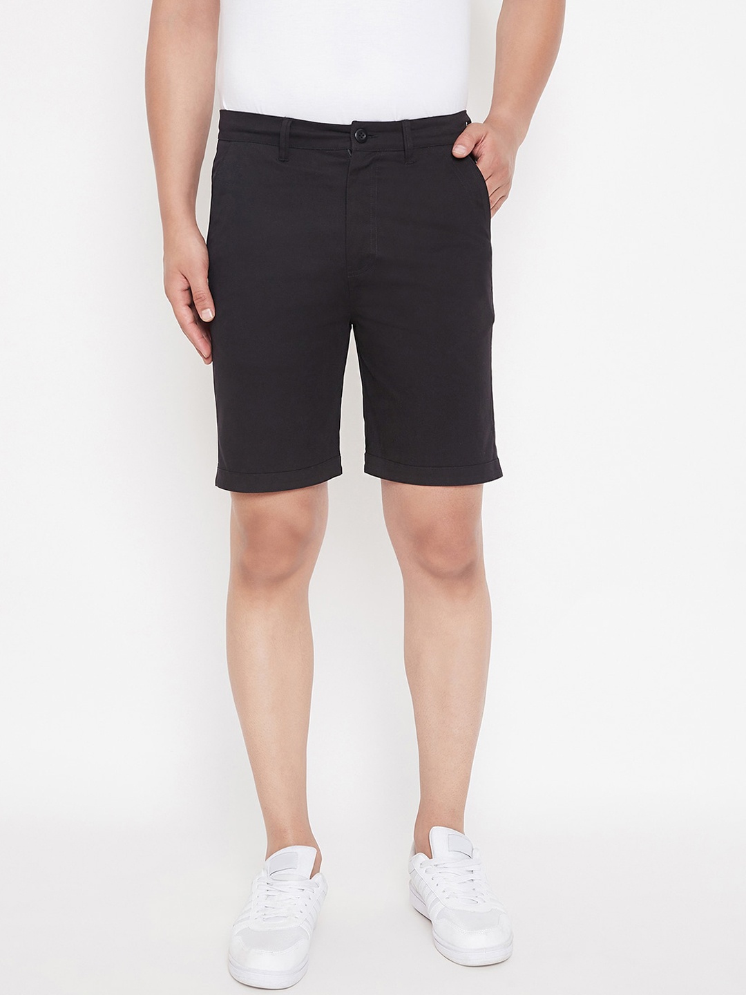 

Hypernation Men Cotton Outdoor Chino Shorts, Black