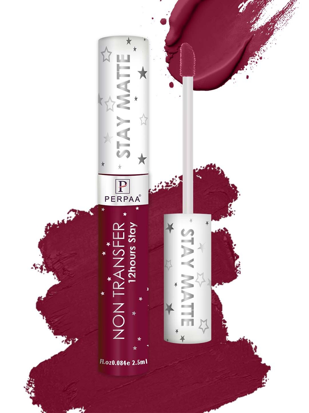 

PERPAA Stay Matte Non-Transfer 12hrs Liquid Lipstick 2.5 ml - Maroon Wine 102