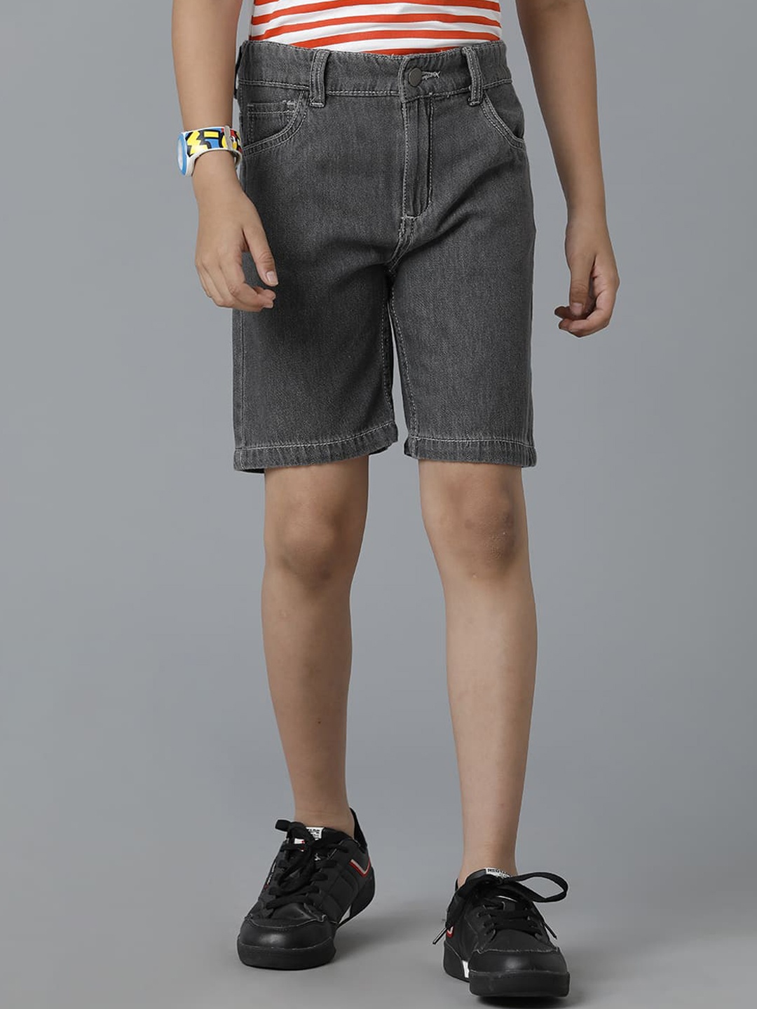 

UNDER FOURTEEN ONLY Boys Denim Shorts, Grey