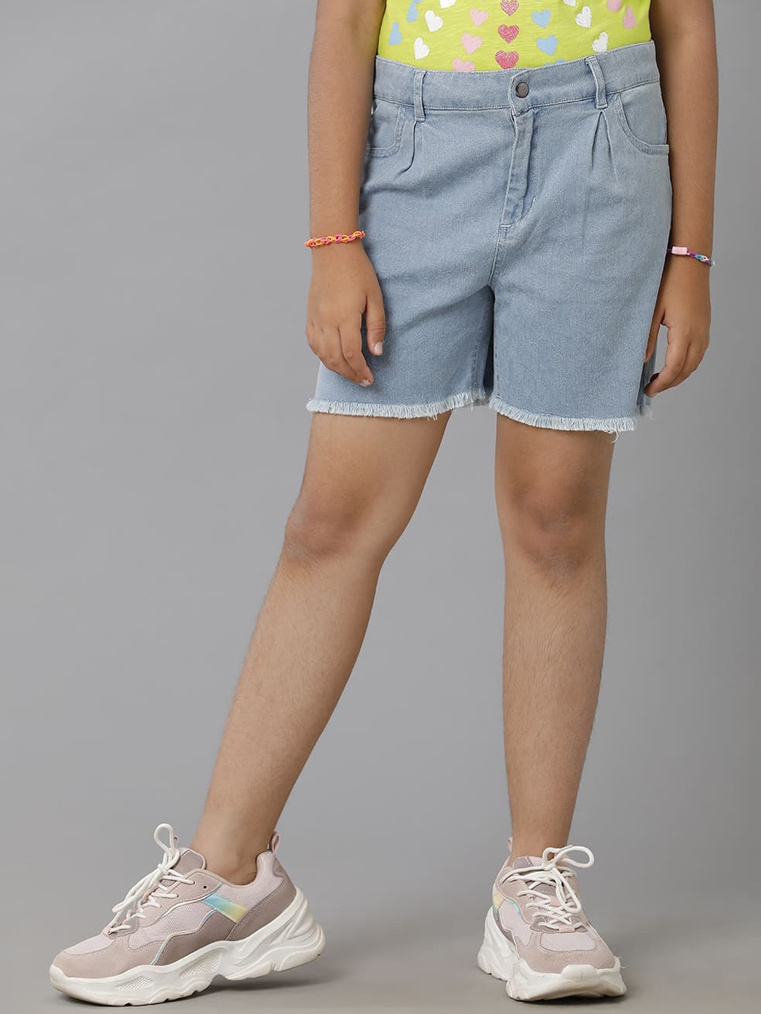 

UNDER FOURTEEN ONLY Girls Denim Shorts, Blue