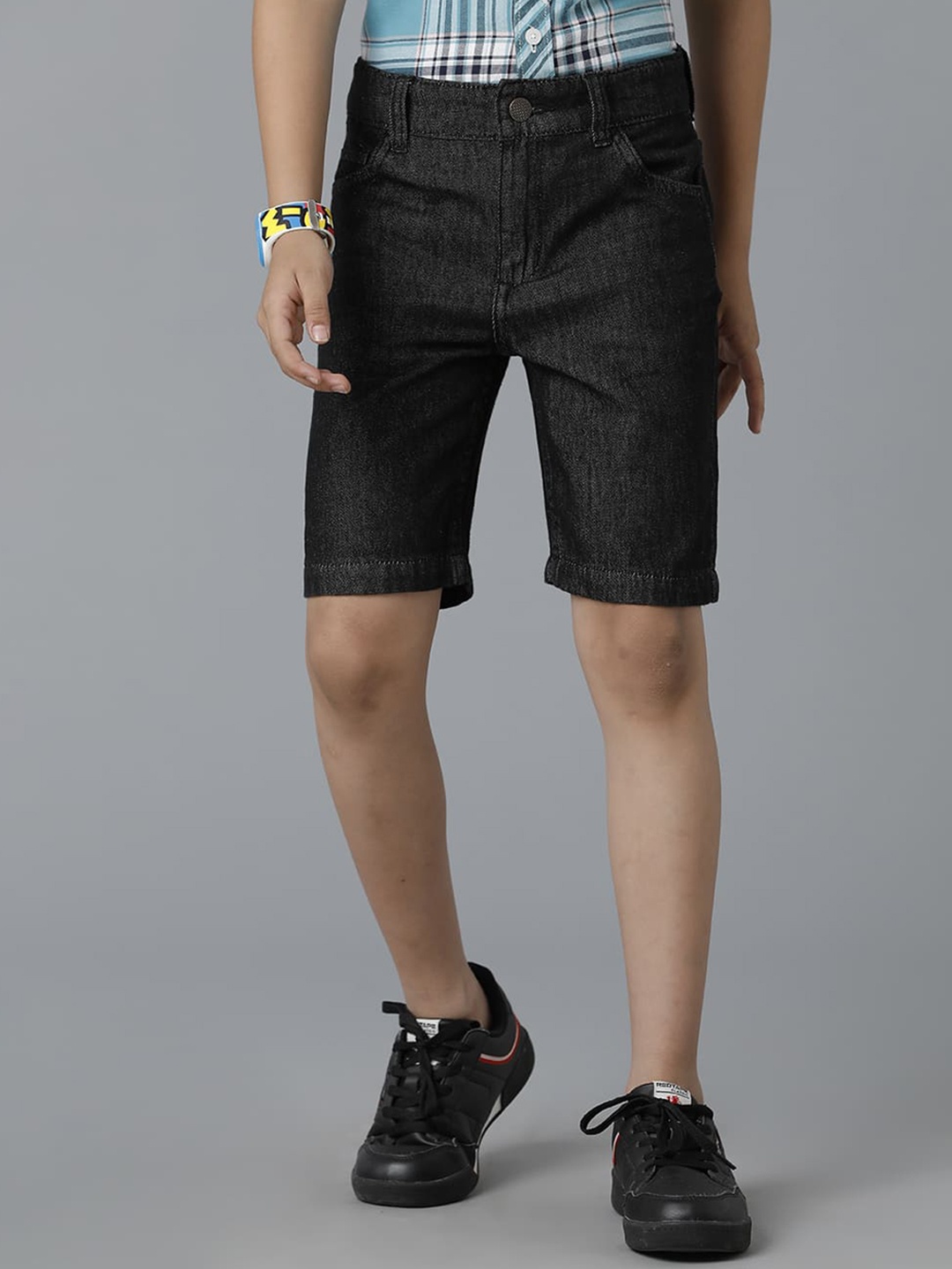 

UNDER FOURTEEN ONLY Boys Denim Shorts, Black