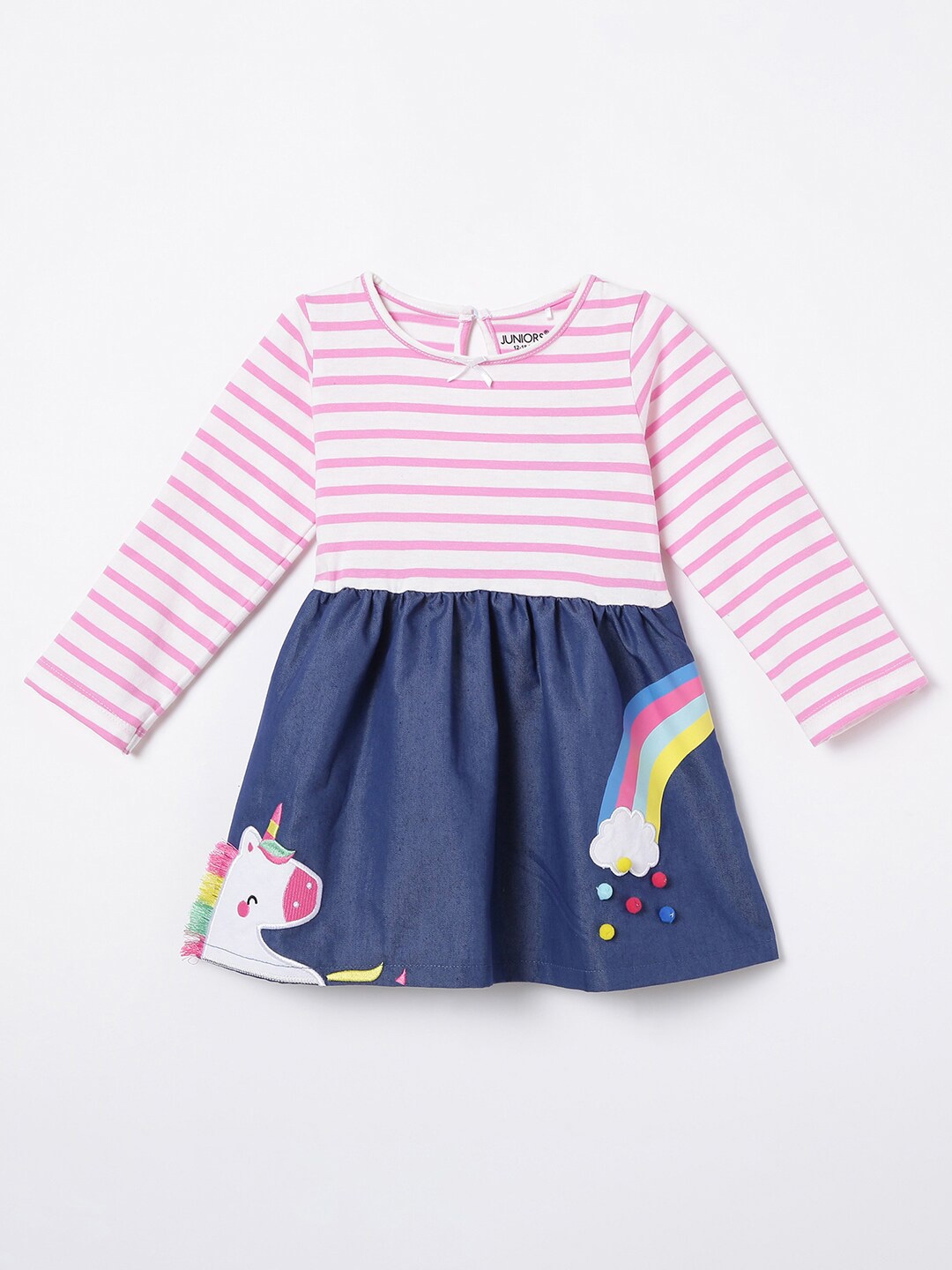 

Juniors by Lifestyle Striped Cotton Dress, Blue