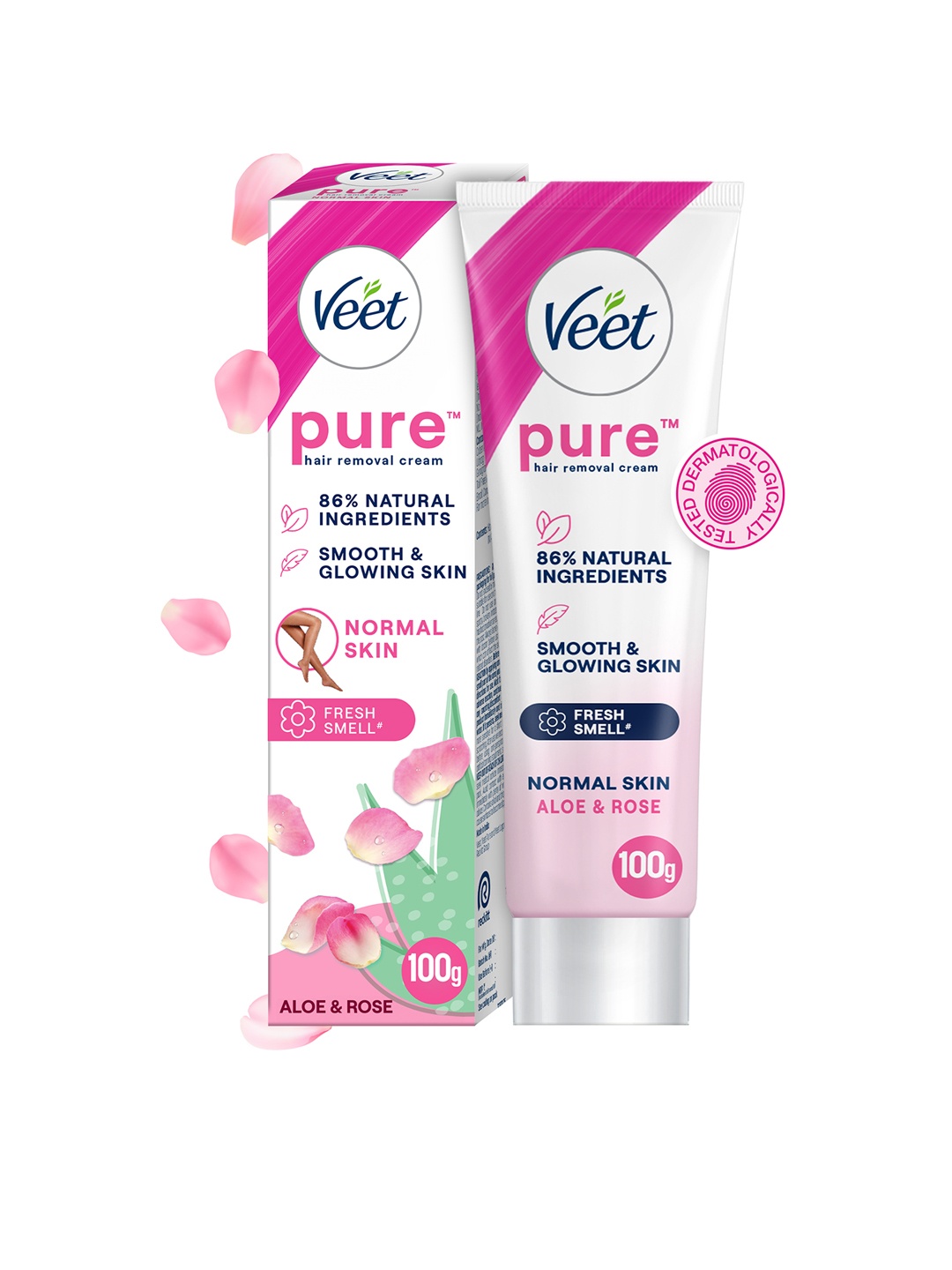 

Veet Pure Hair Removal Cream For Normal Skin - 100 g, Pink