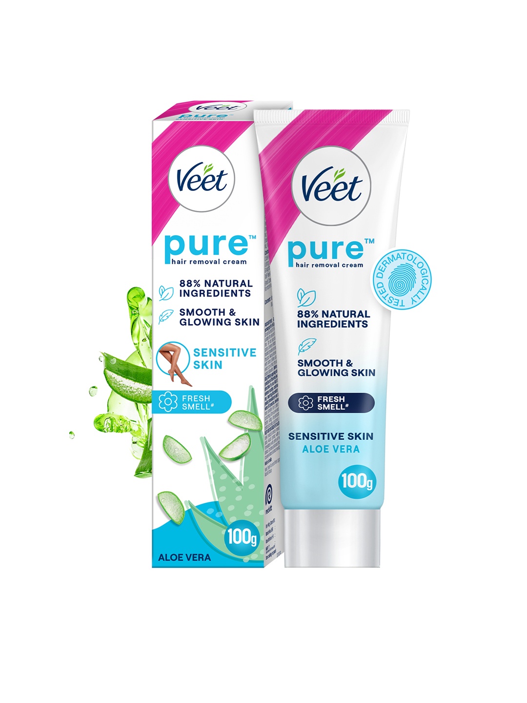 

Veet Pure Hair Removal Cream For Sensitive Skin - 100 g, Blue