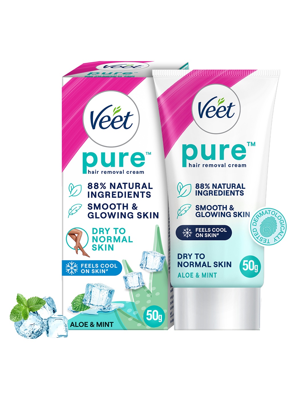 

Veet Pure Hair Removal Cream For Dry Skin - 50g, Green