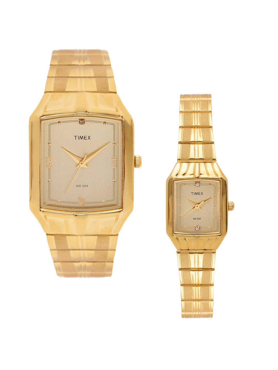 

Timex Unisex Gold-Toned His & Her Watches PR59