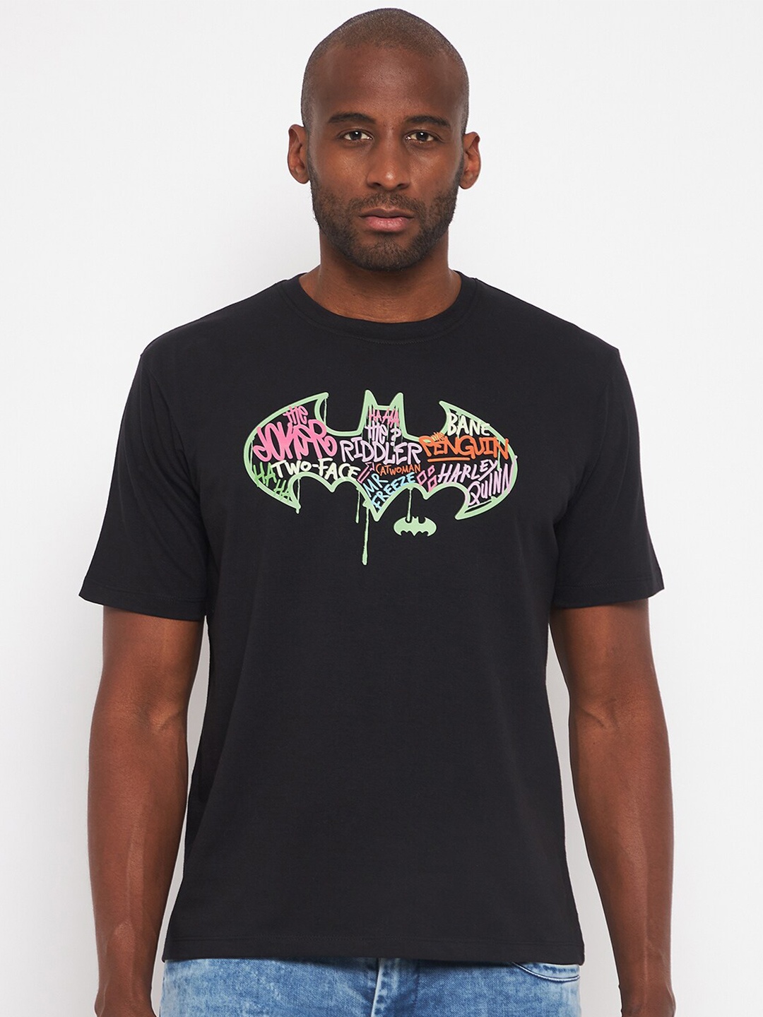 

DC by Wear Your Mind Batman Printed Pure Cotton T-shirt, Black