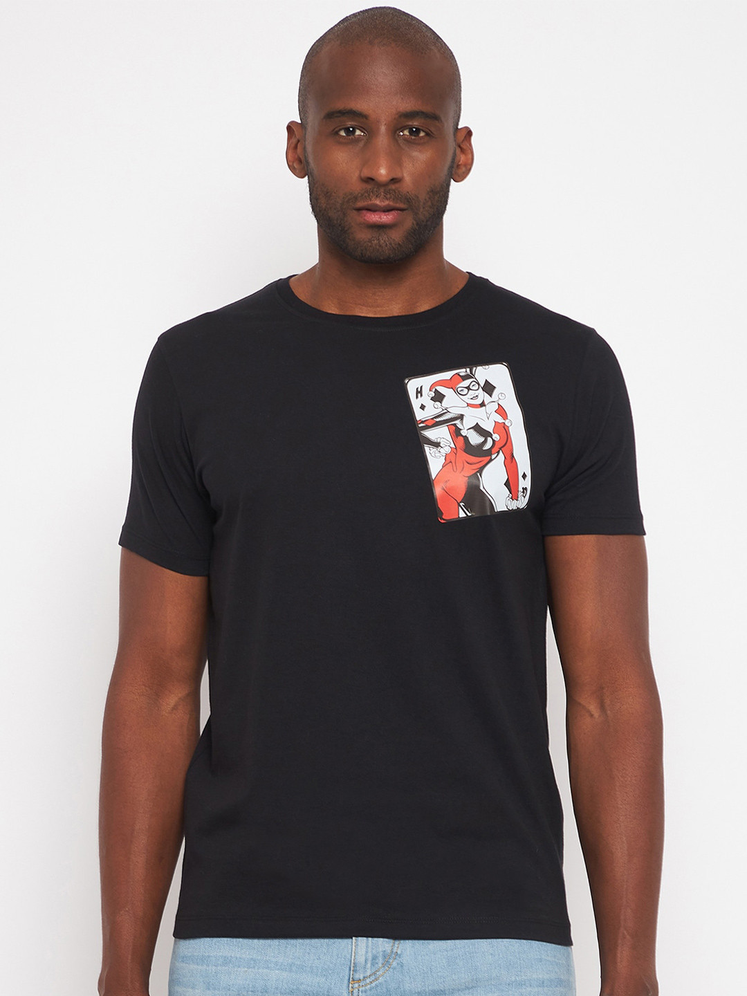 

DC by Wear Your Mind Batman Graphic Printed Pure Cotton Loose T-shirt, Black