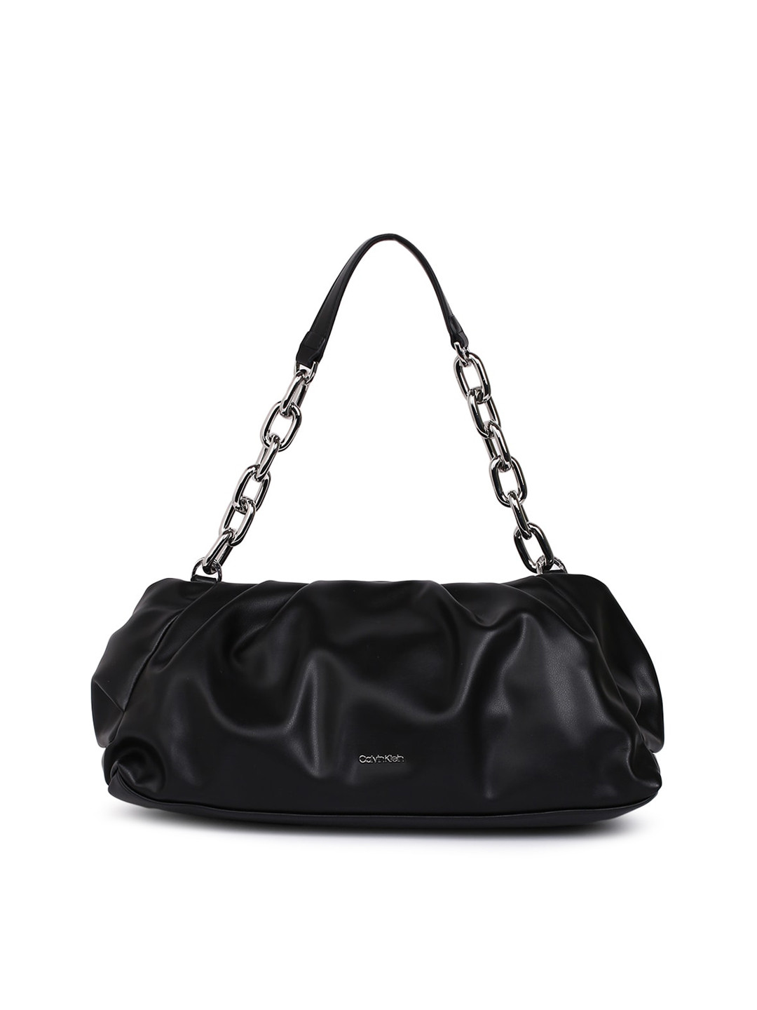 

Calvin Klein Jeans Textured Structured Hobo Bag, Black