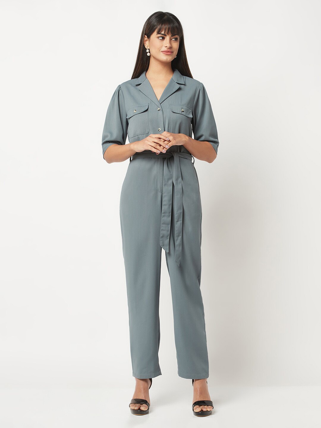 

HOUSE OF S Short Sleeved Basic Jumpsuit, Blue