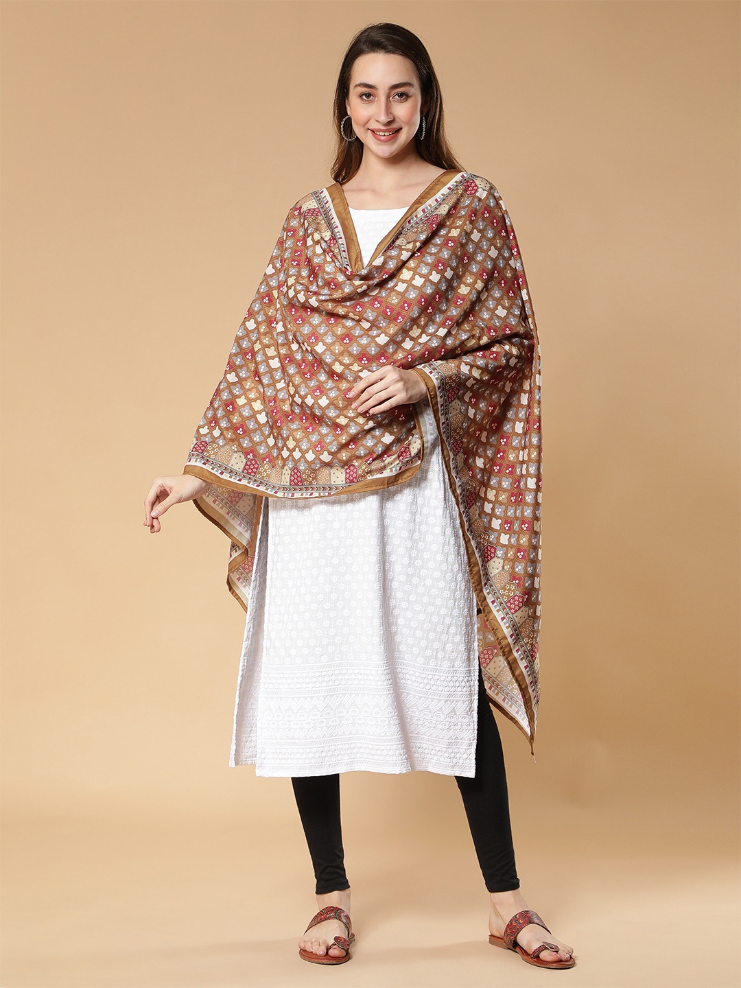

Fabclub Ethnic Motifs Digitial Printed Dupatta, Mustard