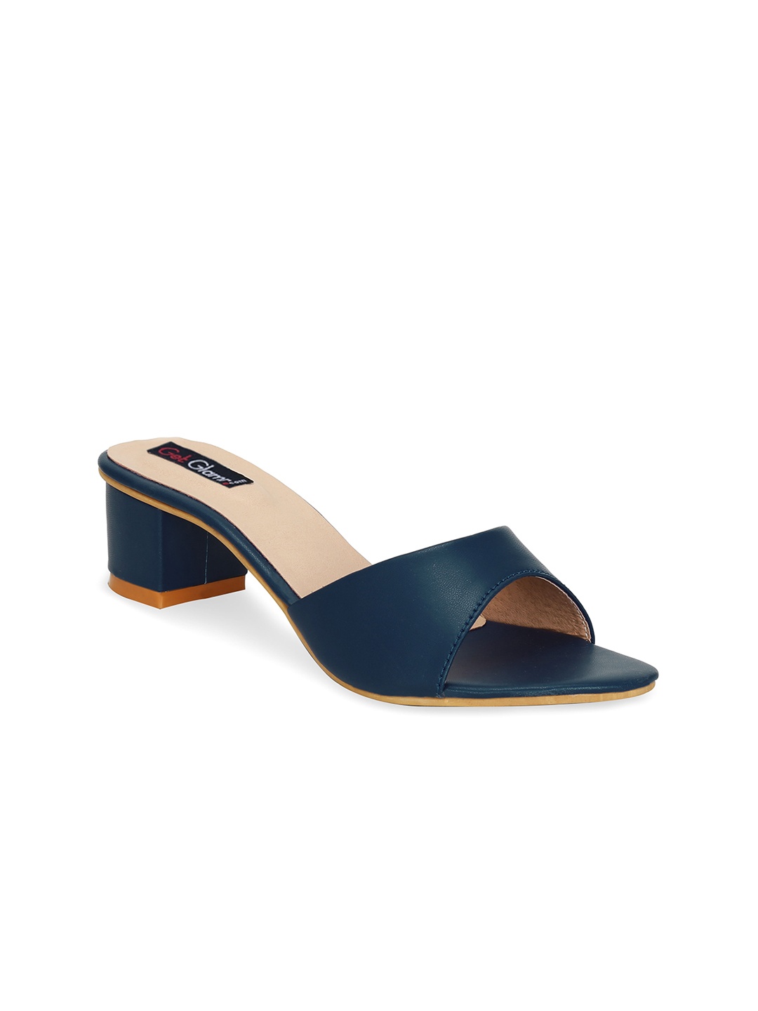 

Get Glamr Open Toe Block Heels, Teal
