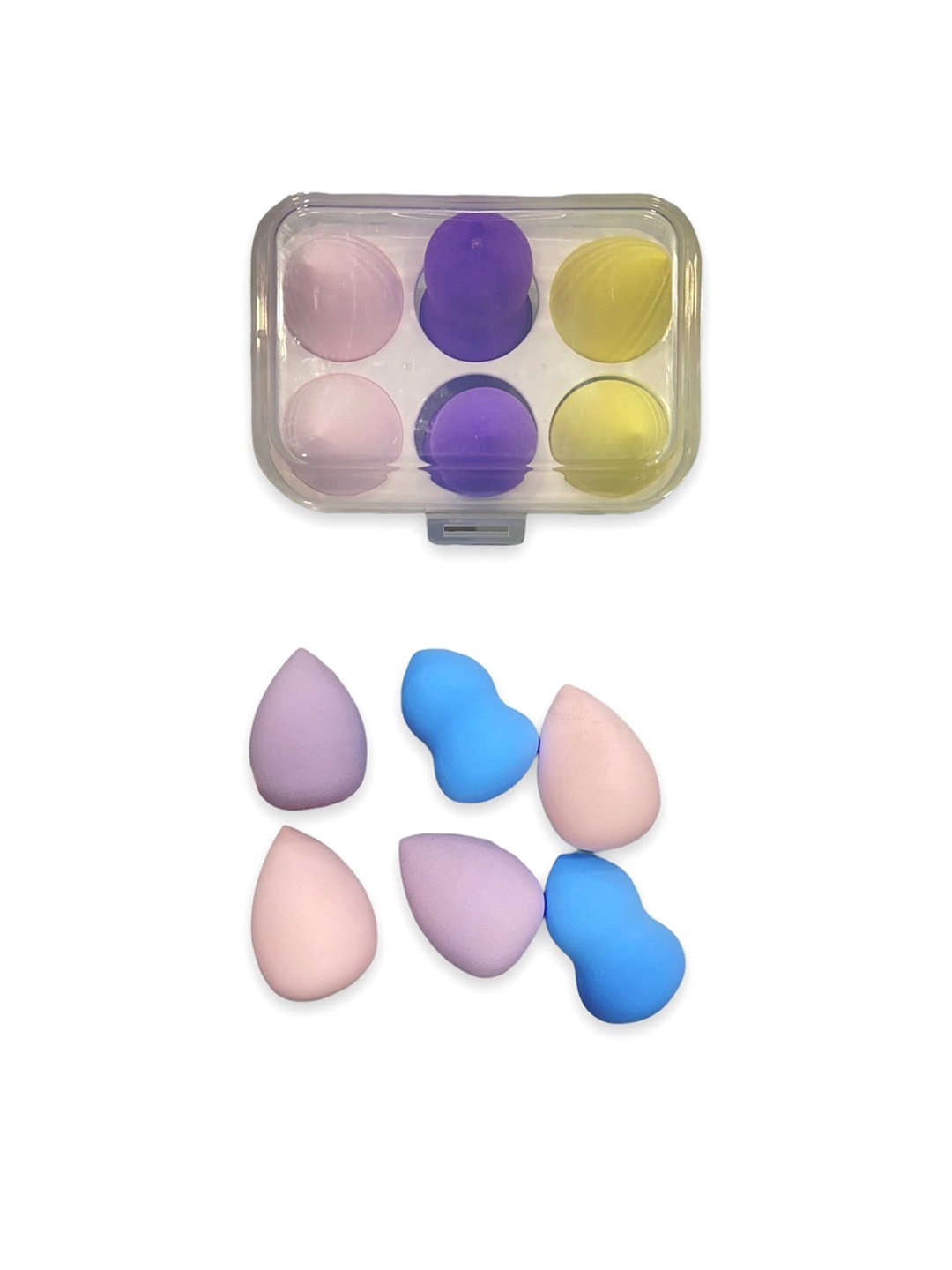 

FEELHIGH 6 Pcs Beauty Blender Sponge In A Storage Box, Pink