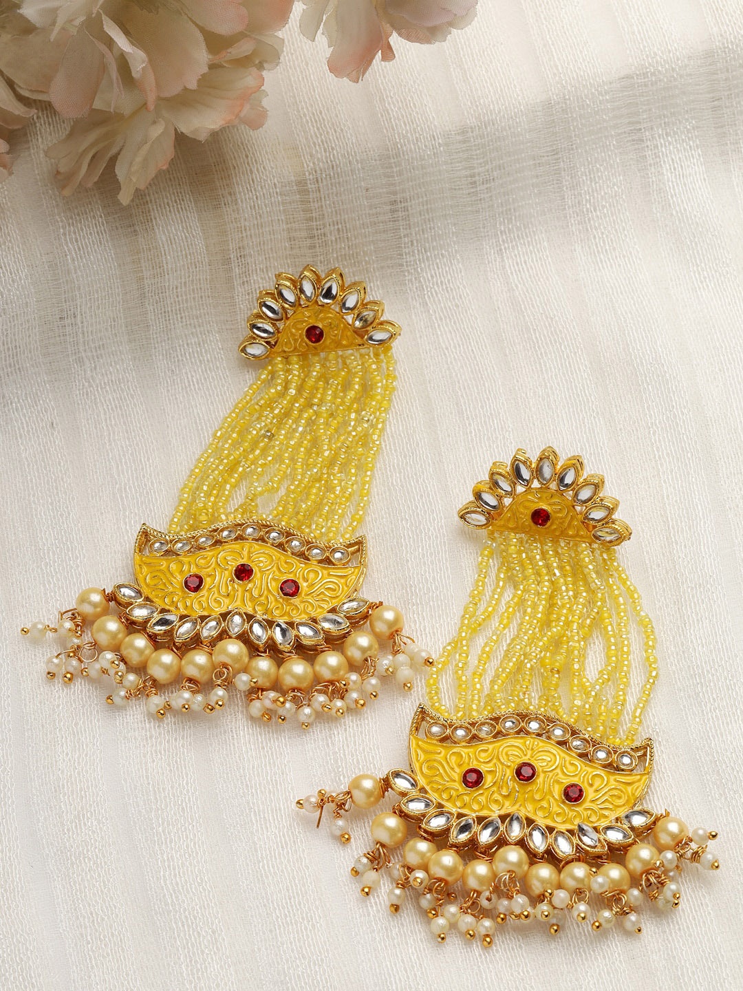 

Moedbuille Gold-Plated Classic Drop Earrings, Yellow