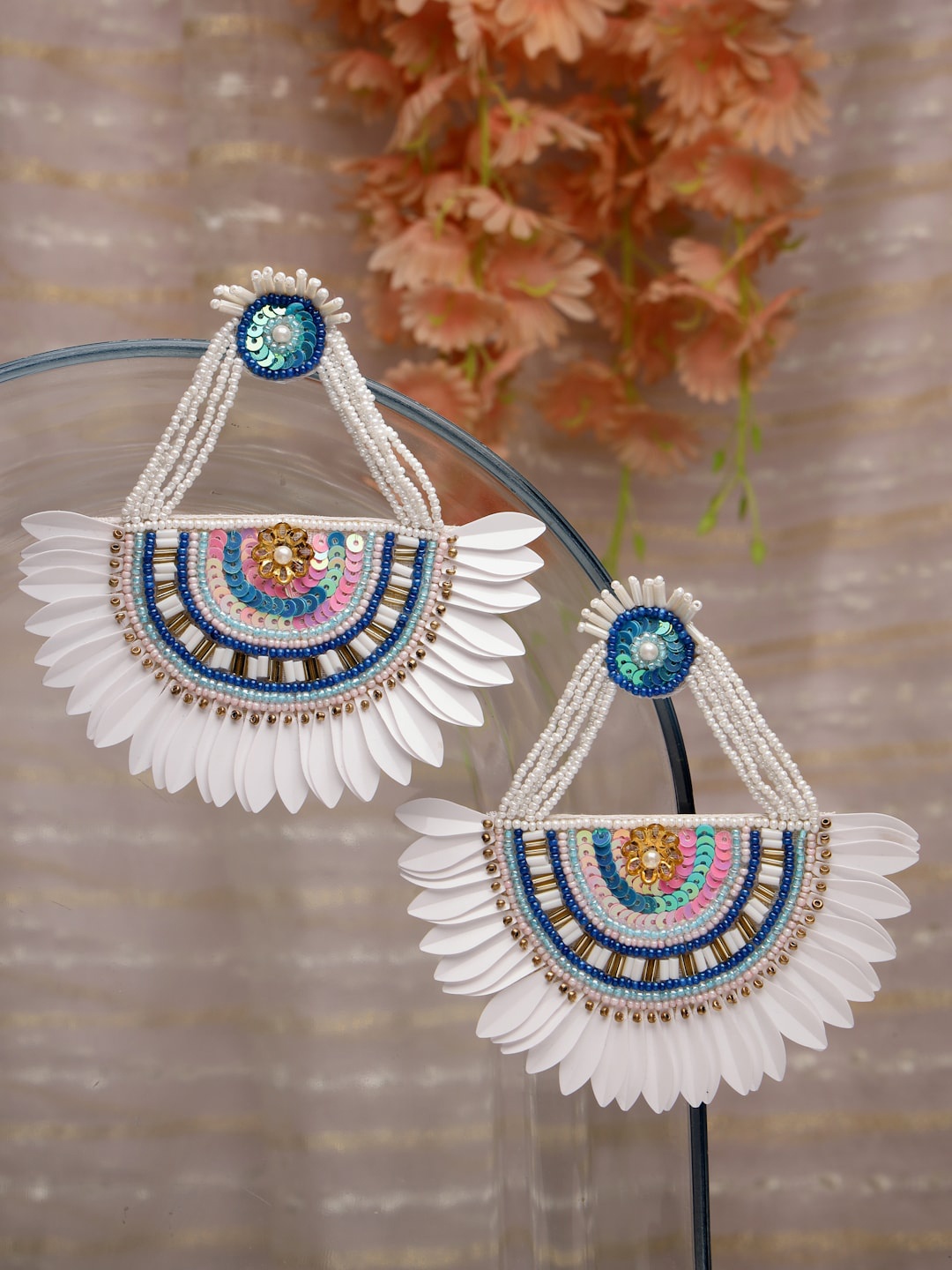 

Moedbuille Silver-Plated Contemporary Drop Earrings, Blue