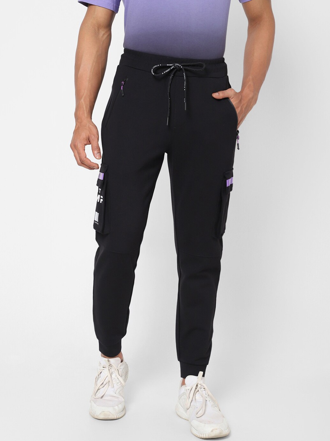 

Street Armor by Pantaloons Men Side Pocket Joggers, Black