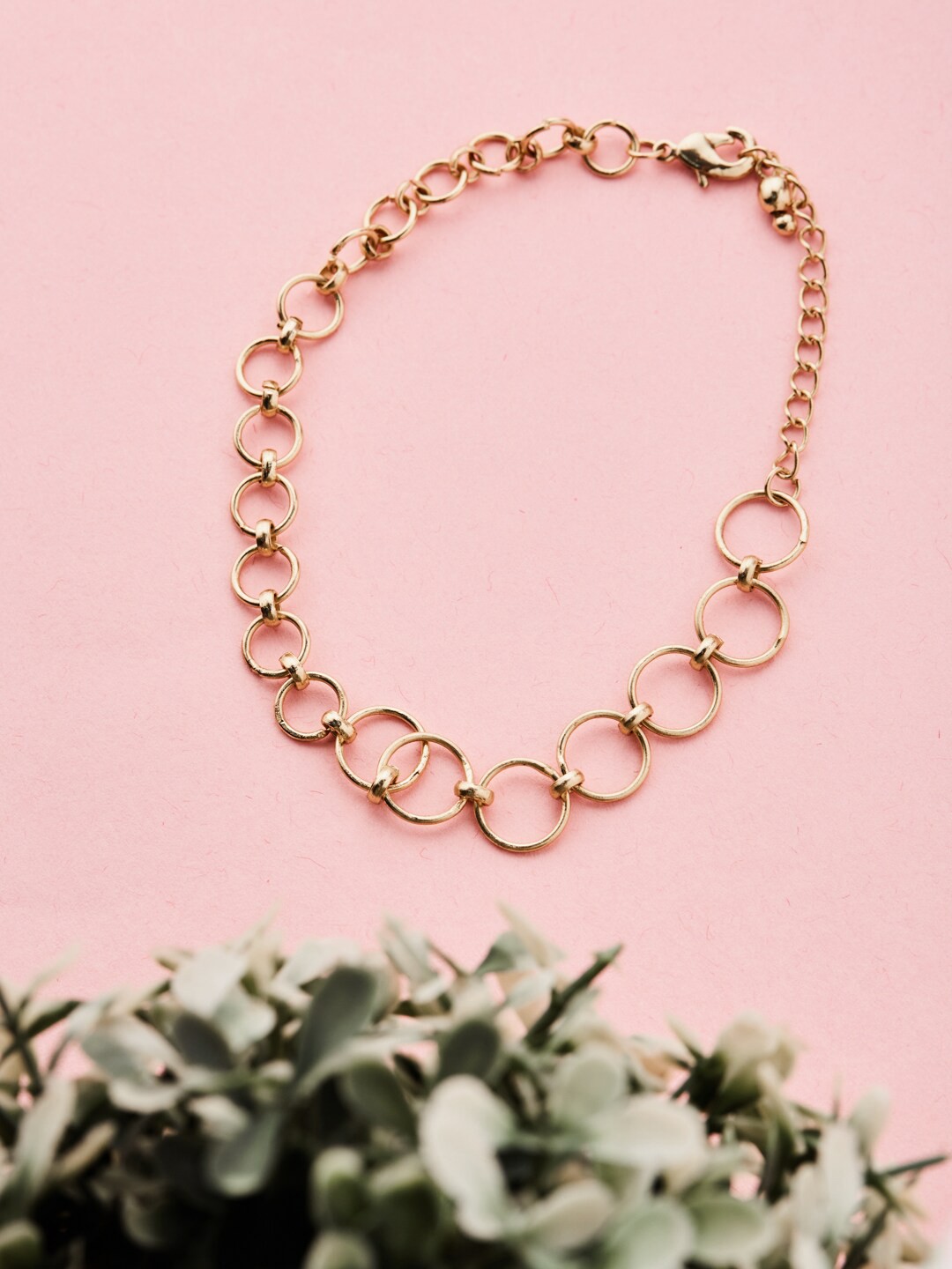 

Fabindia Gold-Plated Metal Lobster Closure Anklet