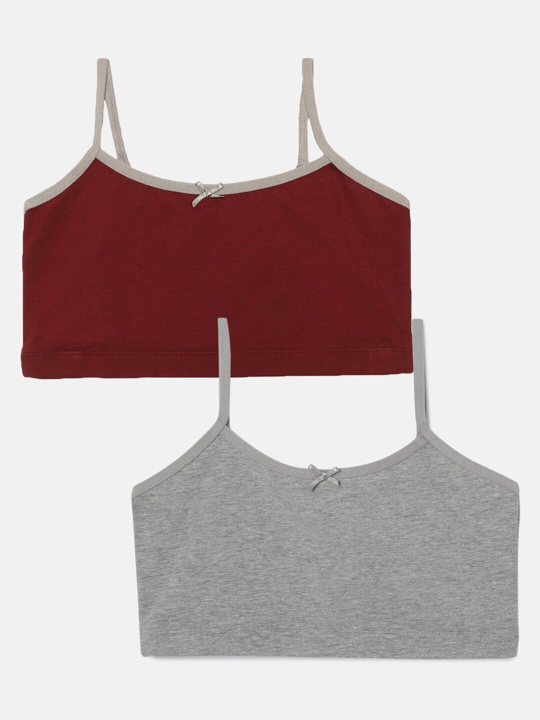 

mackly Girls Pack of 2 Beginners Bra, Maroon