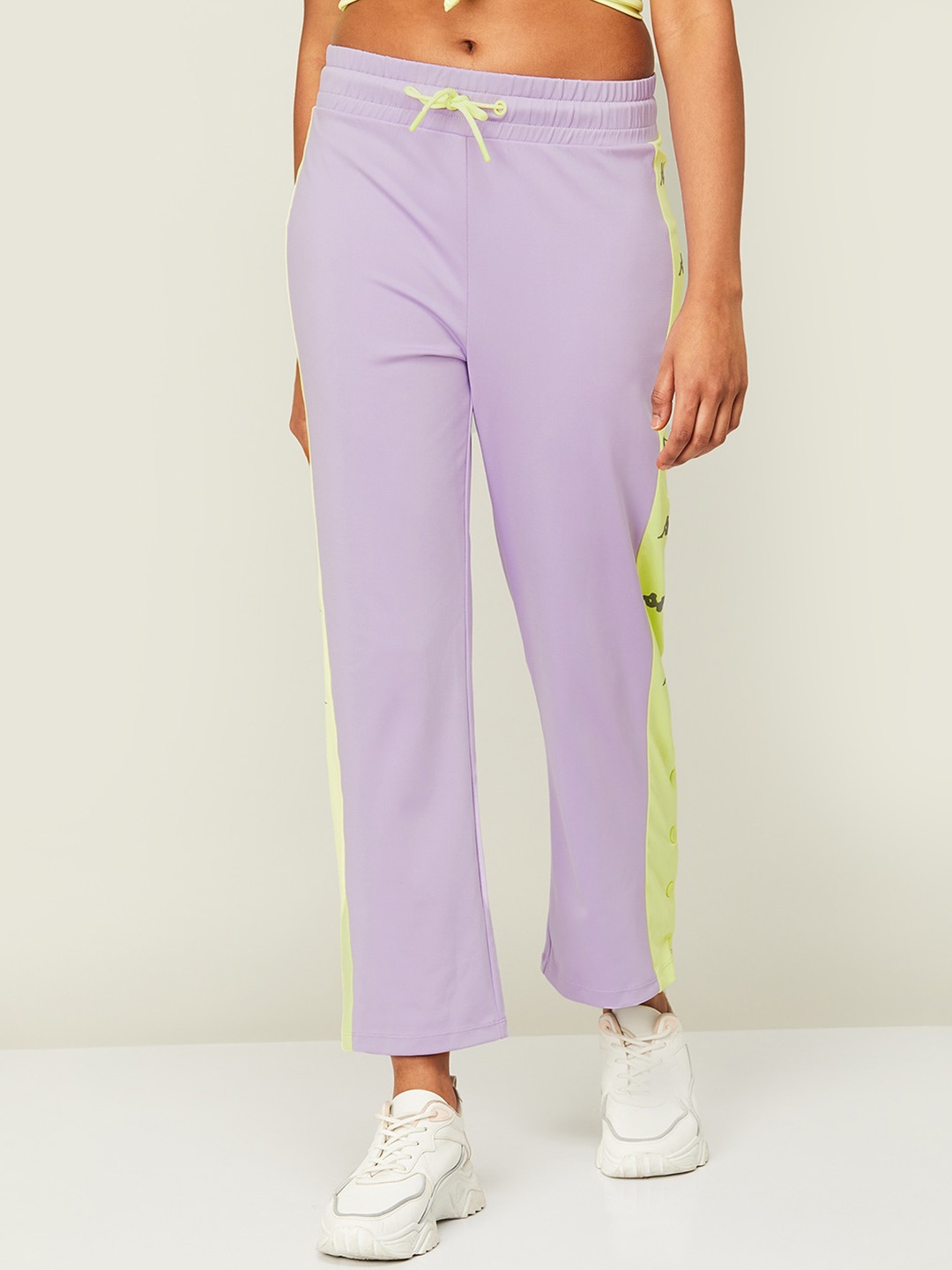 

Kappa Women Mid-Rise Track Pants, Lavender