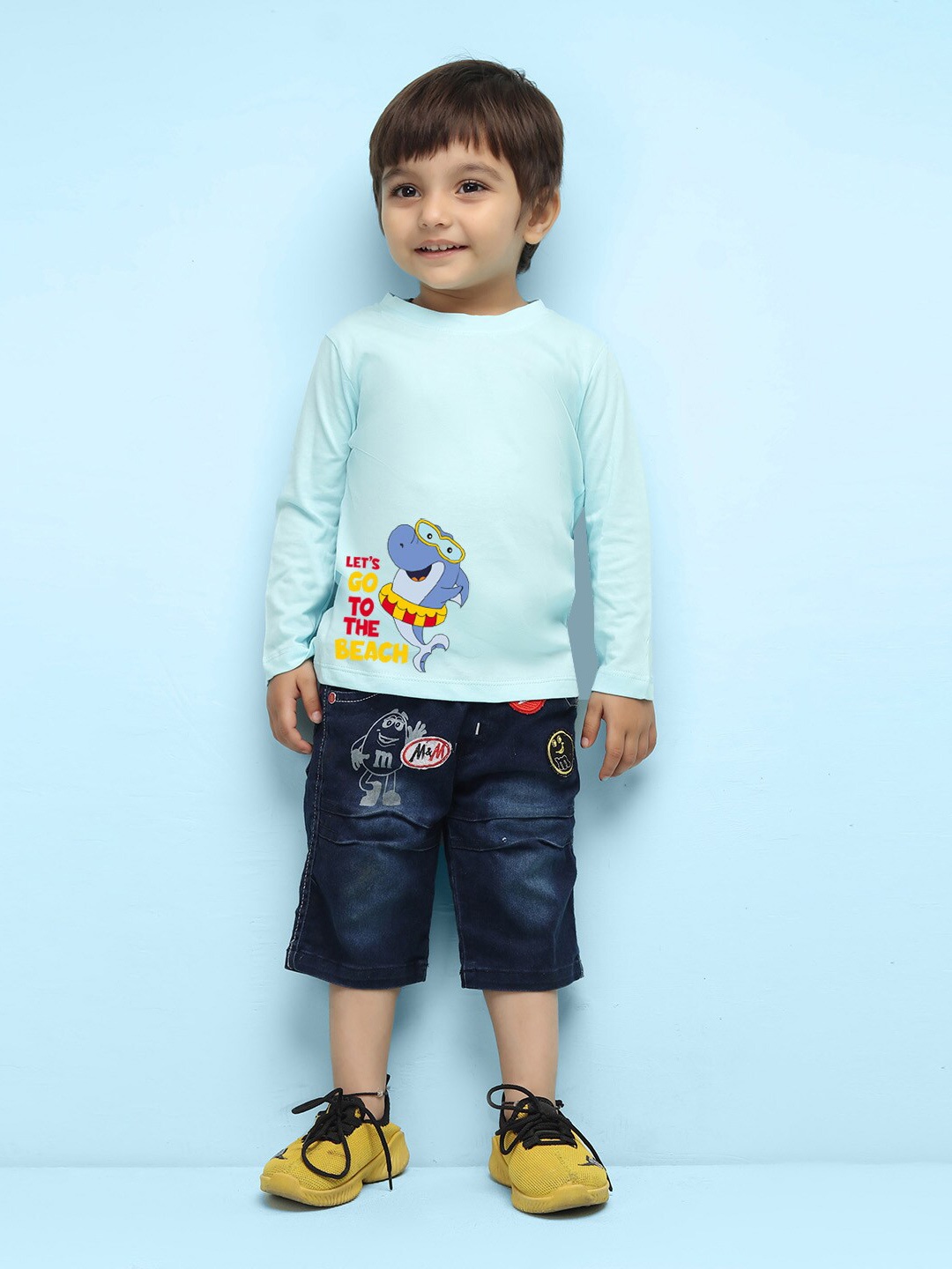 

NUSYL Boys Graphic Printed Pure Cotton T-Shirt, Blue