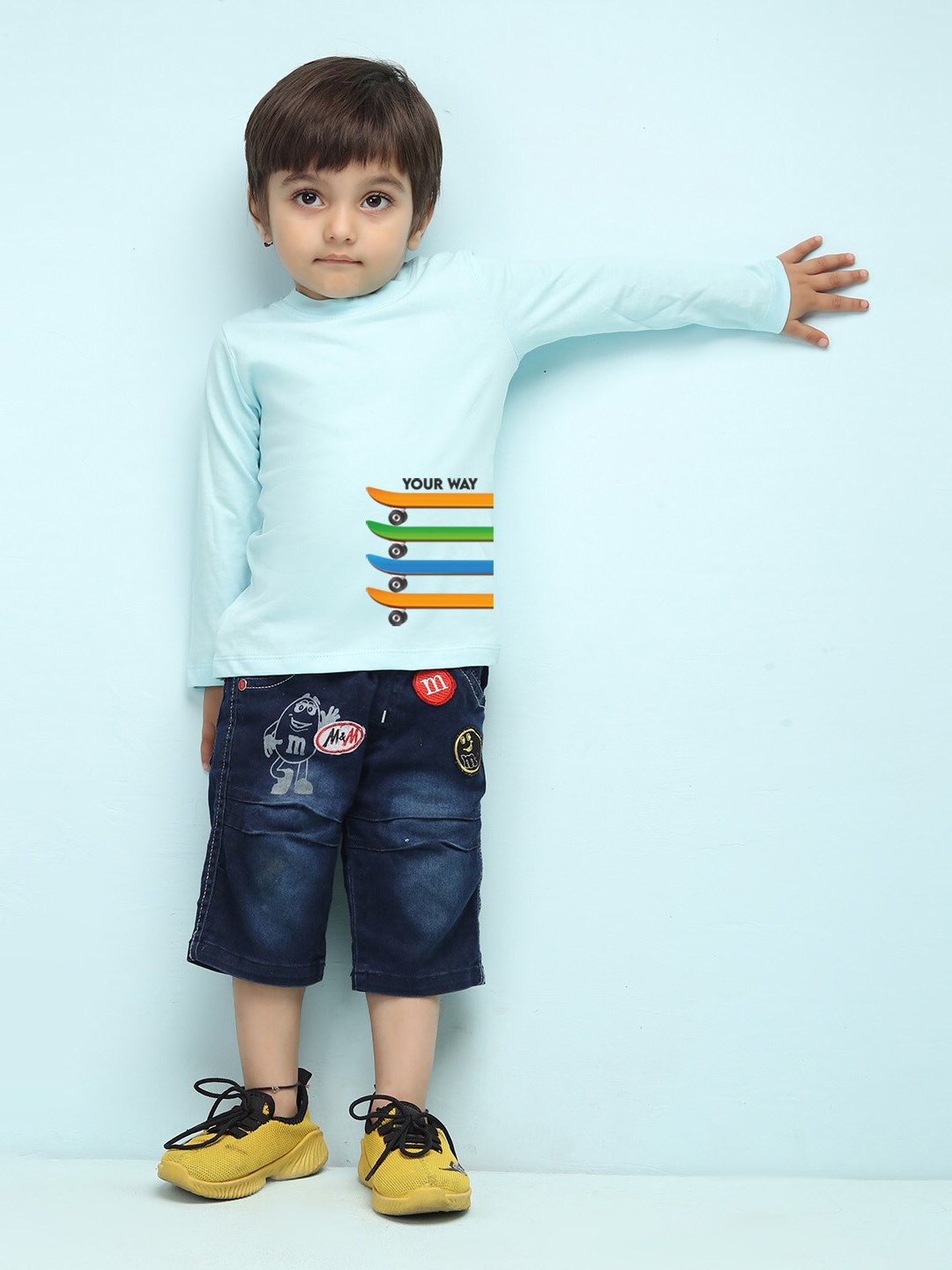

NUSYL Boys Graphic Printed Pure Cotton T-shirt, Sea green