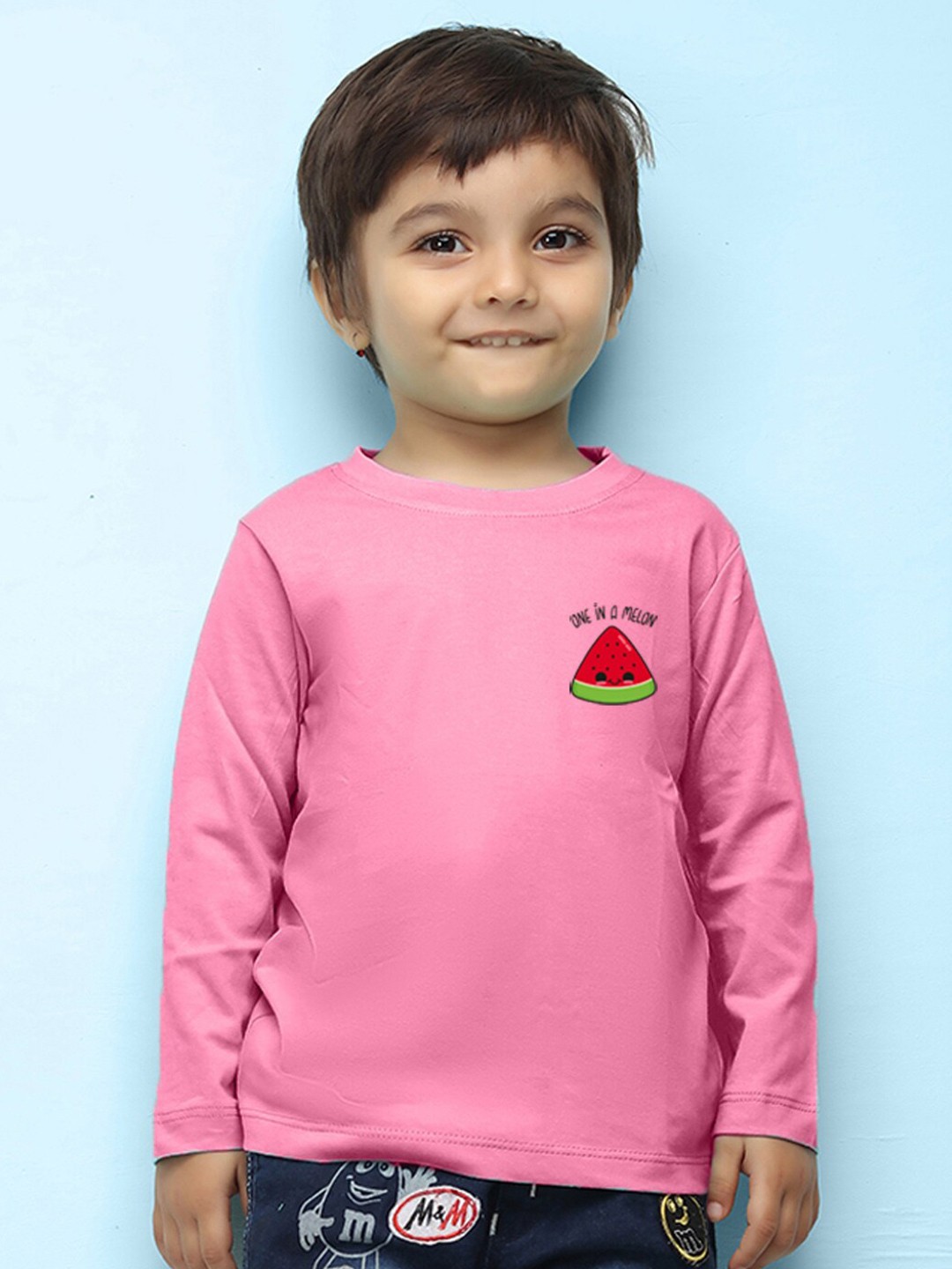 

NUSYL Kids Pink Typography Pure Cotton Applique Outdoor T-shirt