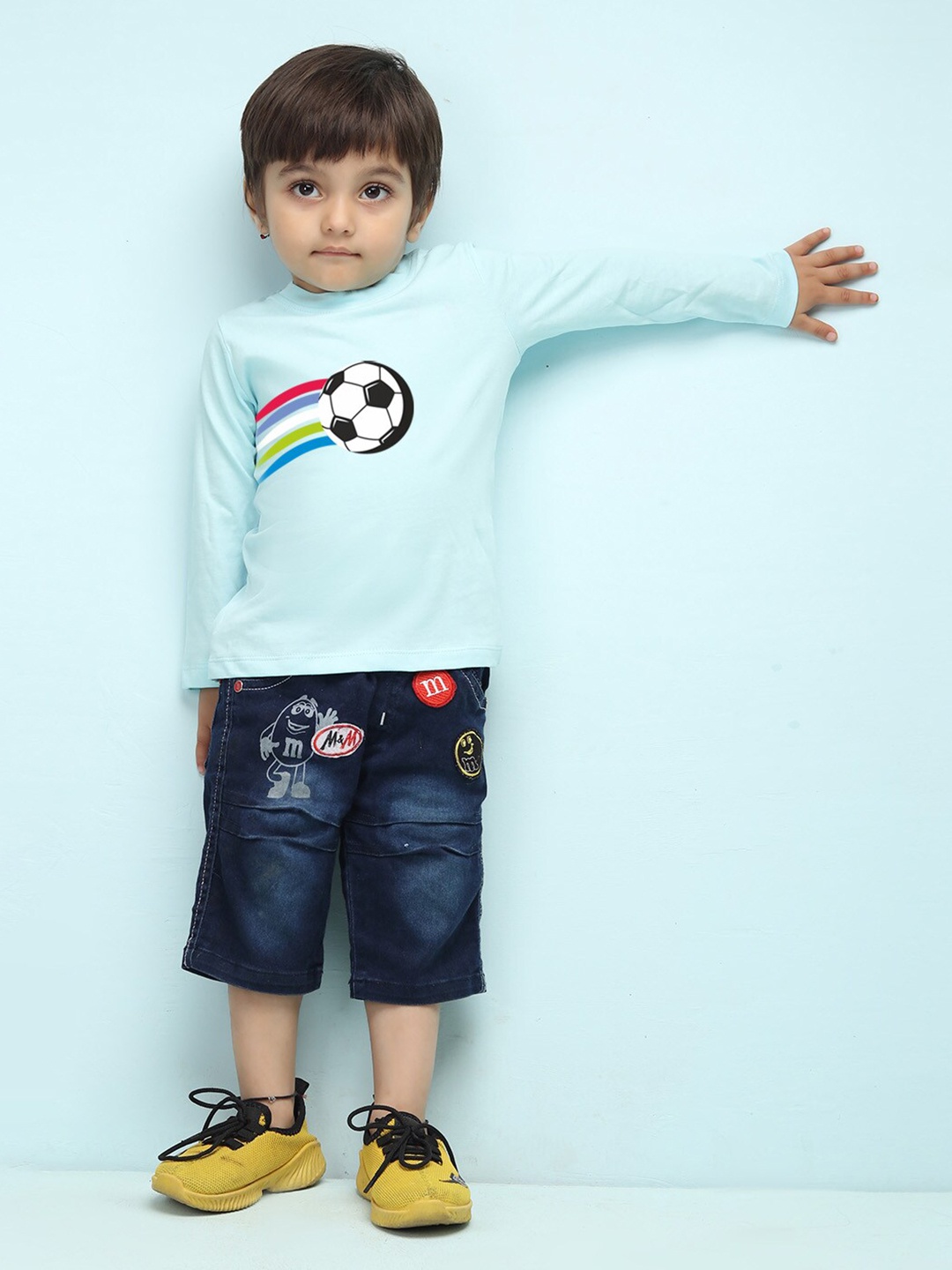

NUSYL Infants Graphic Printed Pure Cotton T-shirt, Blue