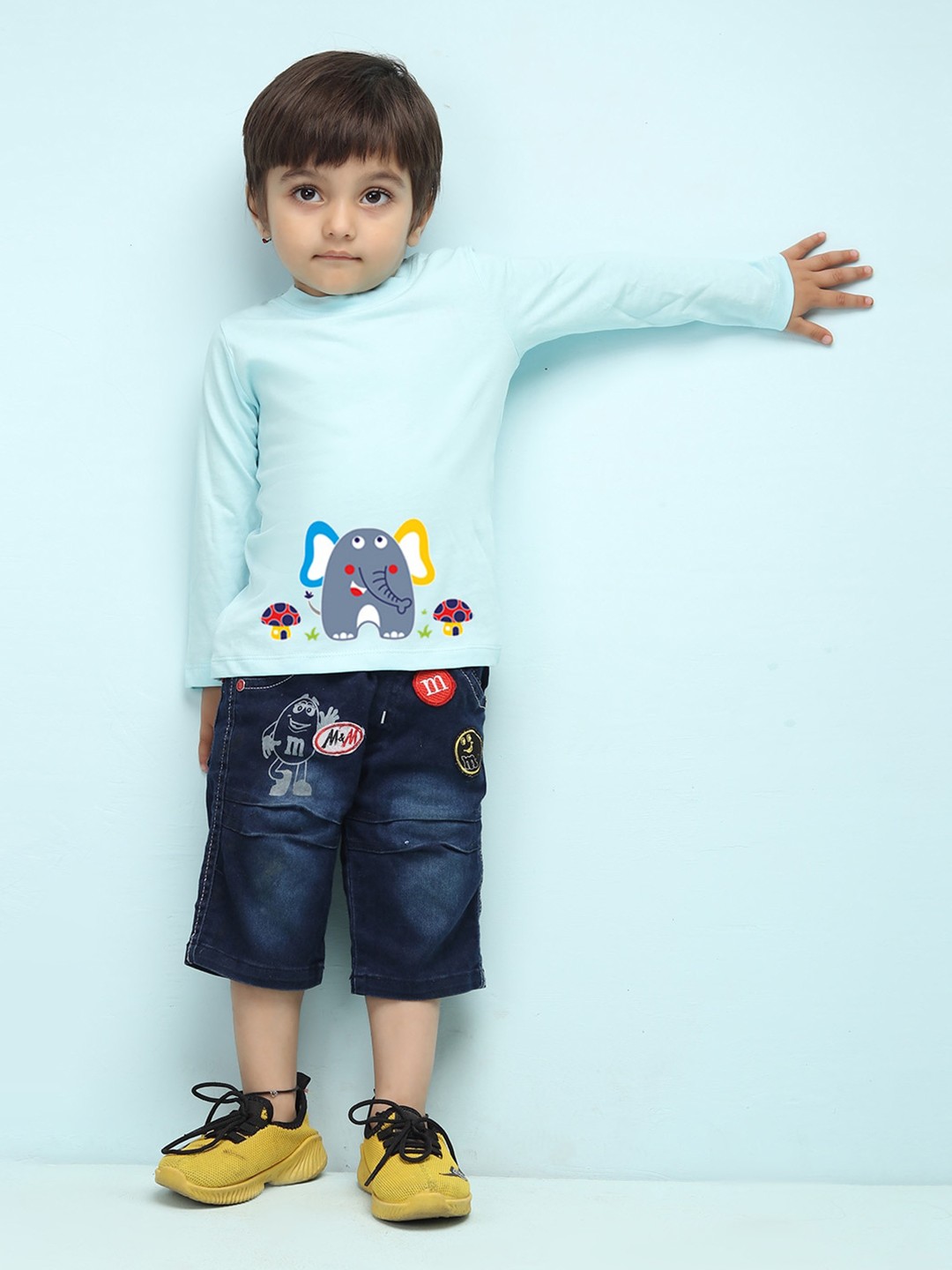 

NUSYL Infants Graphic Printed Pure Cotton T-shirt, Blue