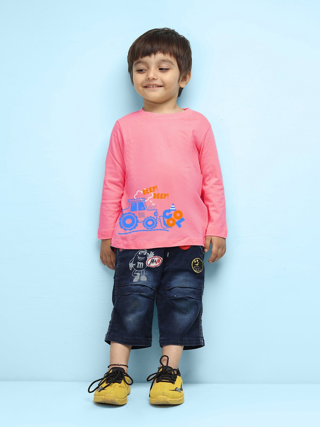 

NUSYL Kids Long Sleeves Pure Cotton T-shirt, Pink