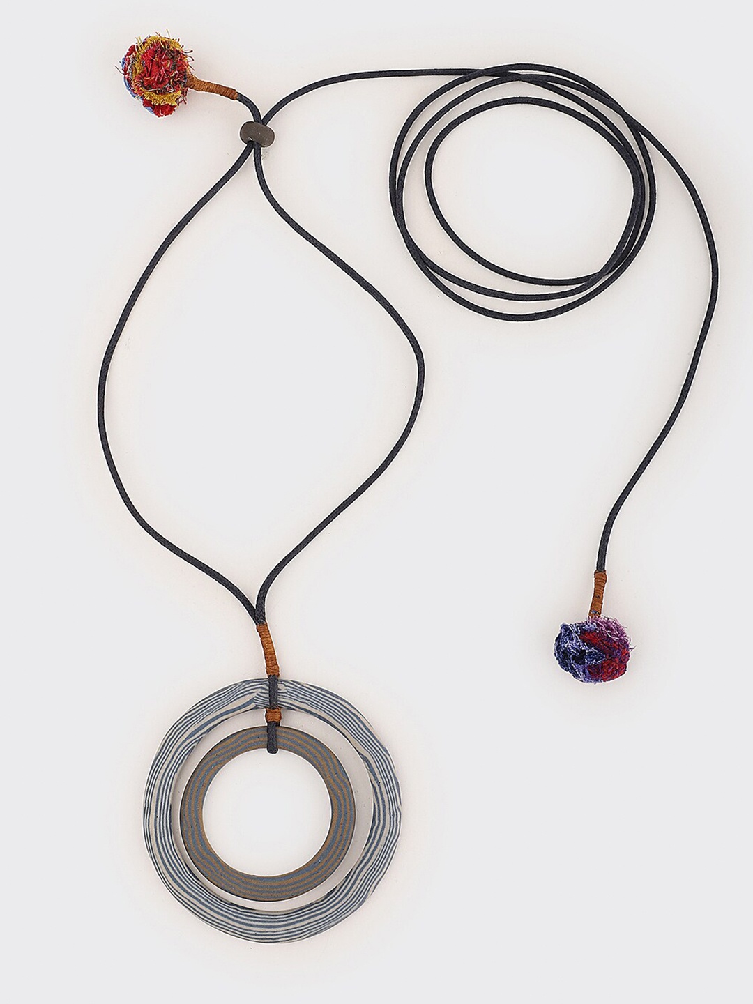 

Fabindia Circular Minimal Design Necklace, Blue