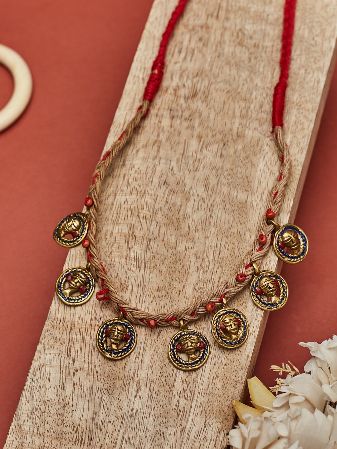 

Fabindia Gold-Plated Metal Necklace, Blue