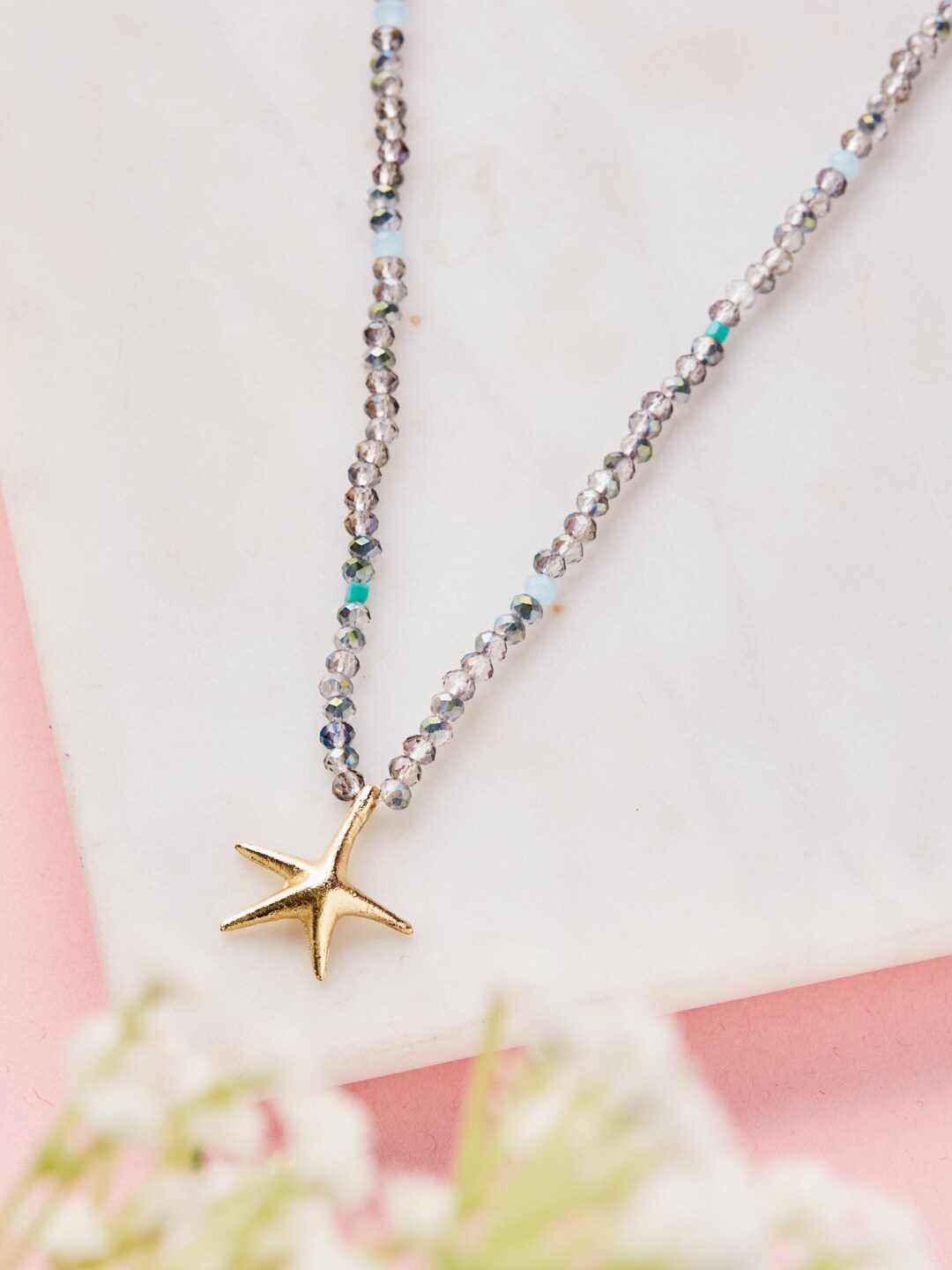 

Fabindia Star Minimal Design Necklace, Blue